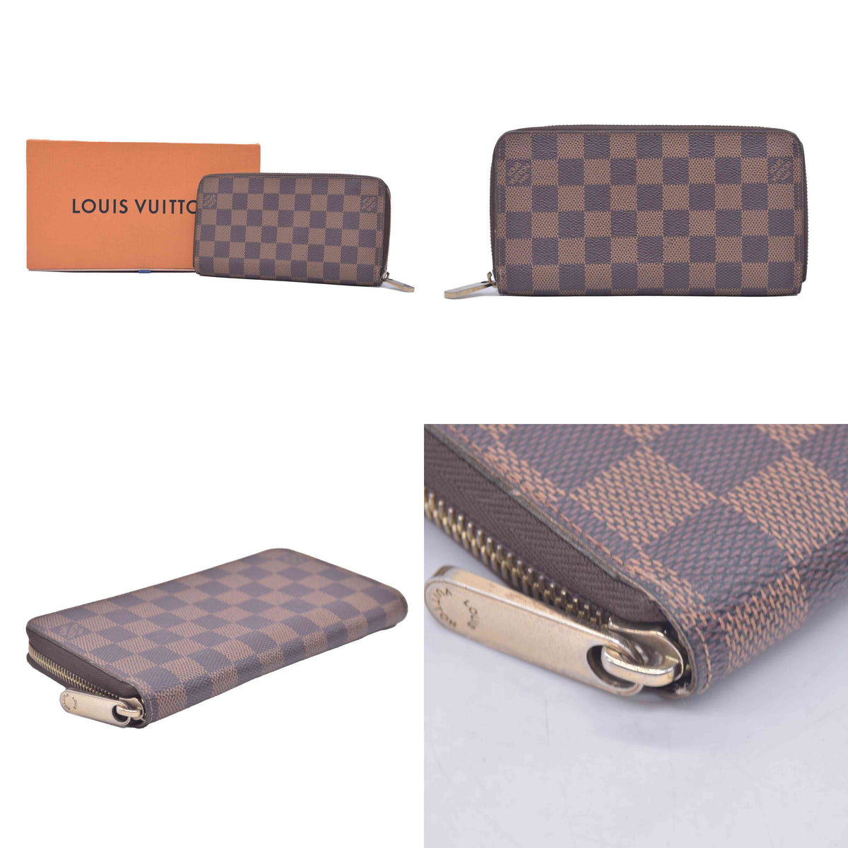 $940 2015 Louis Vuitton Damier Ebene Zippy Wallet CA0135 CONSIGNMENT