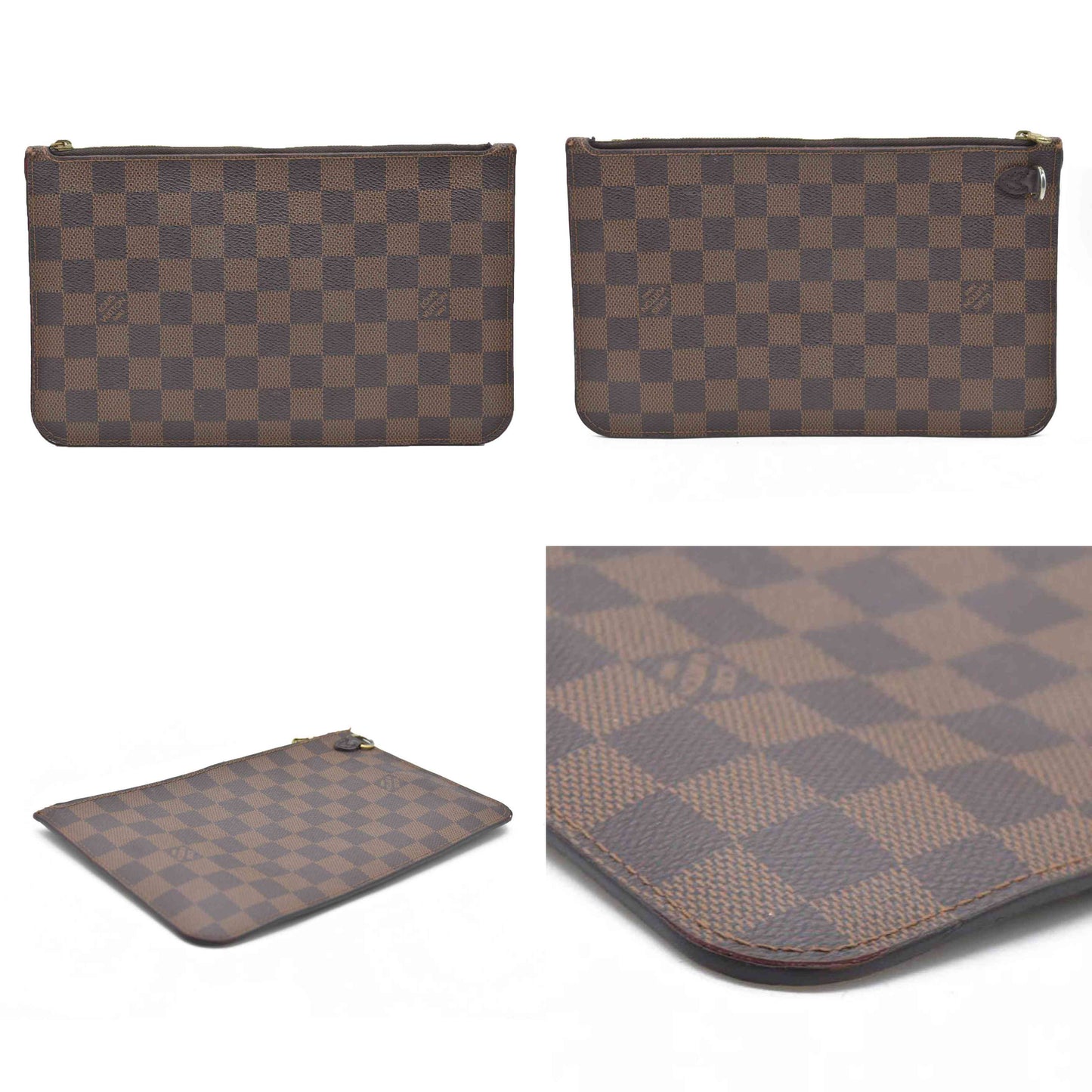 Louis Vuitton  Damier Ebene Neverfull MM GM Pochette (no strap)