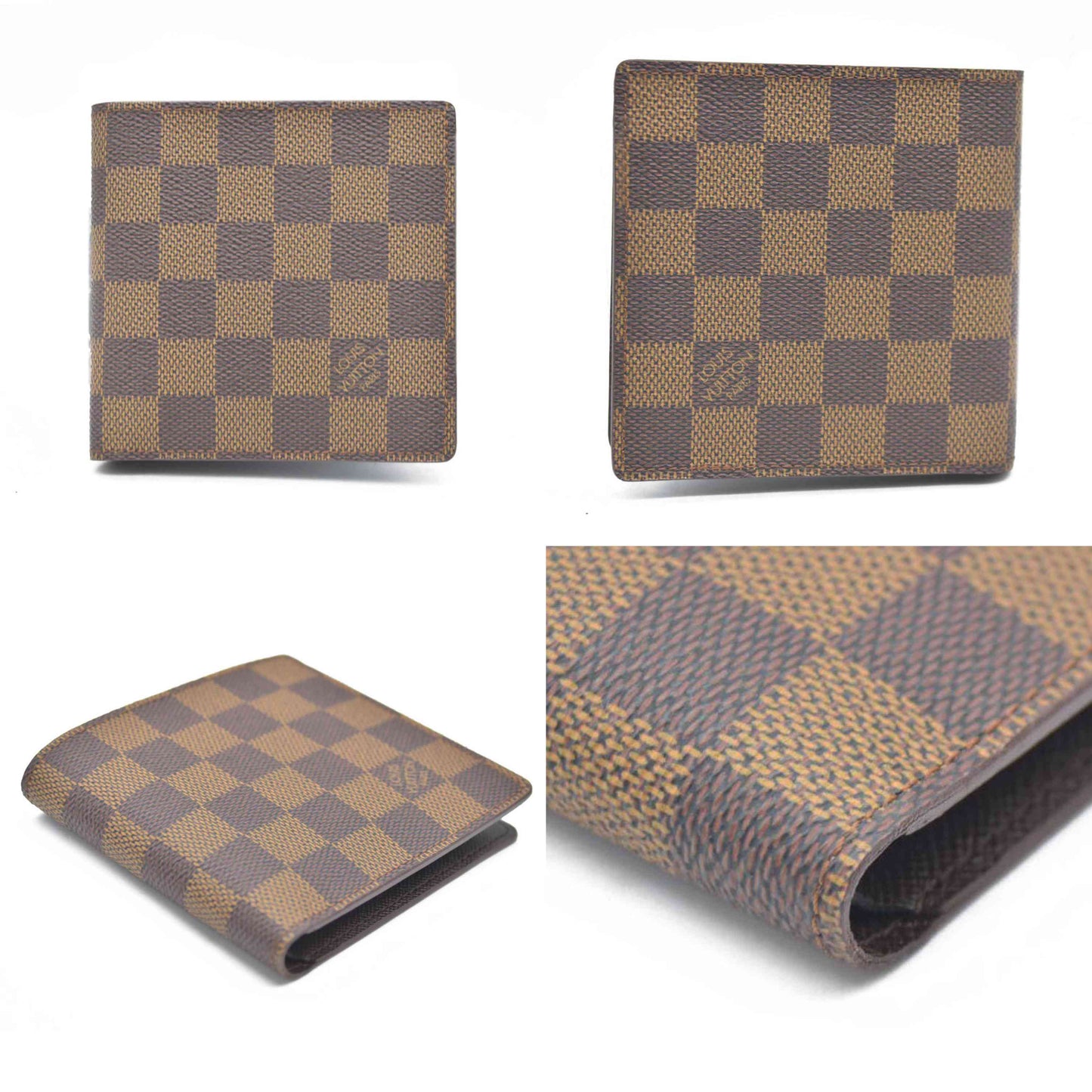 AUCTION $545 Louis Vuitton  Damier Ebene Marco Wallet CA0947