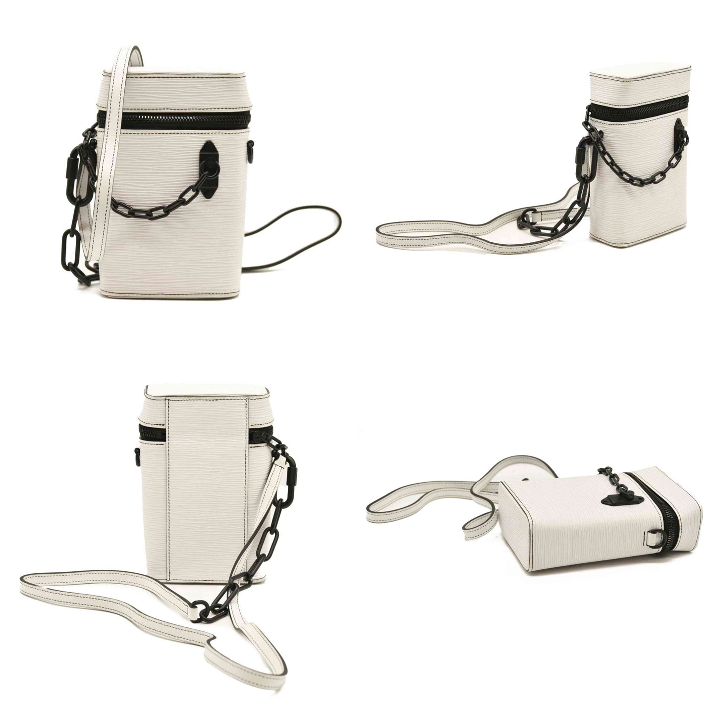 LOUIS VUITTON Epi Leather Phone Box Bag White