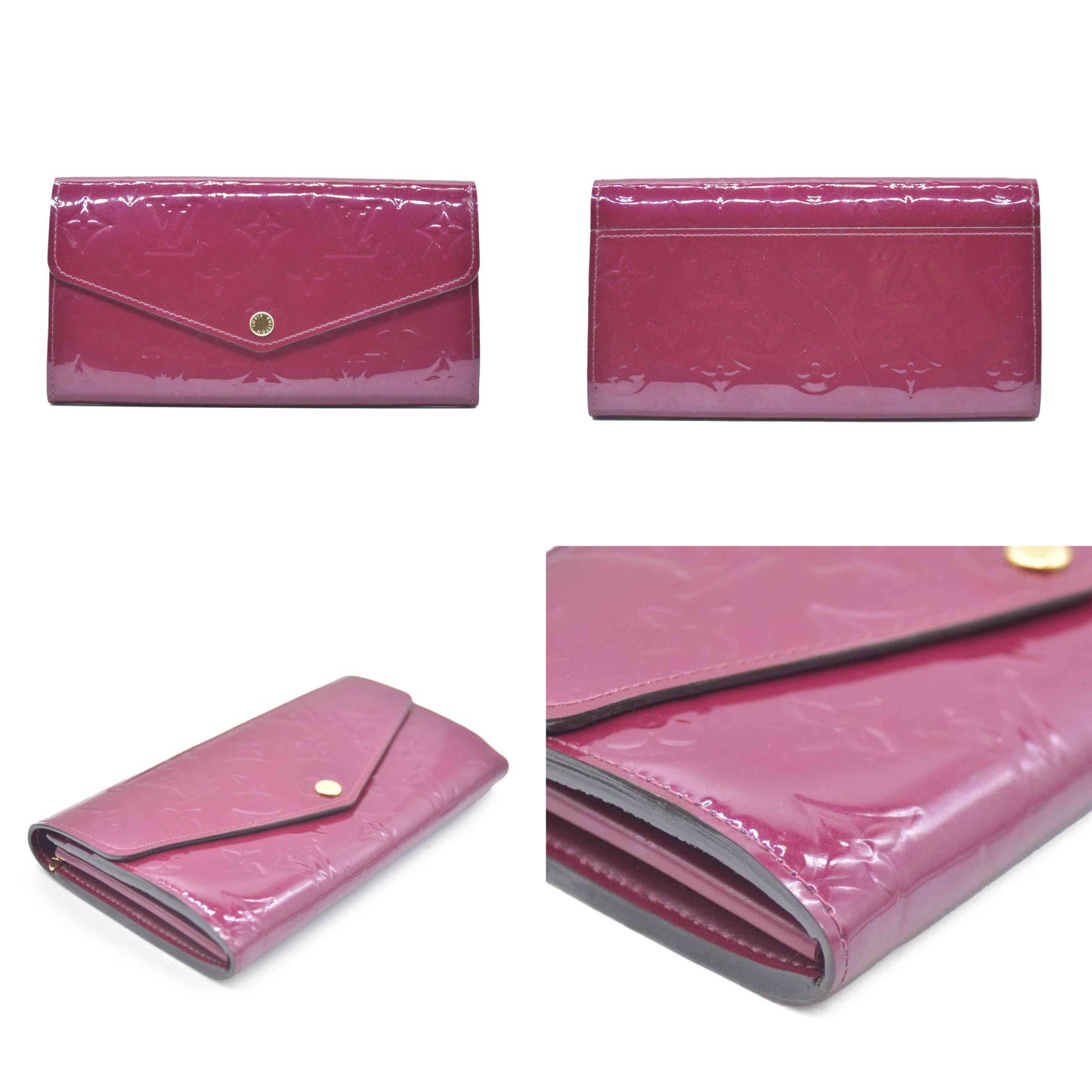 Louis Vuitton  Vernis Sarah Wallet NM Griotte