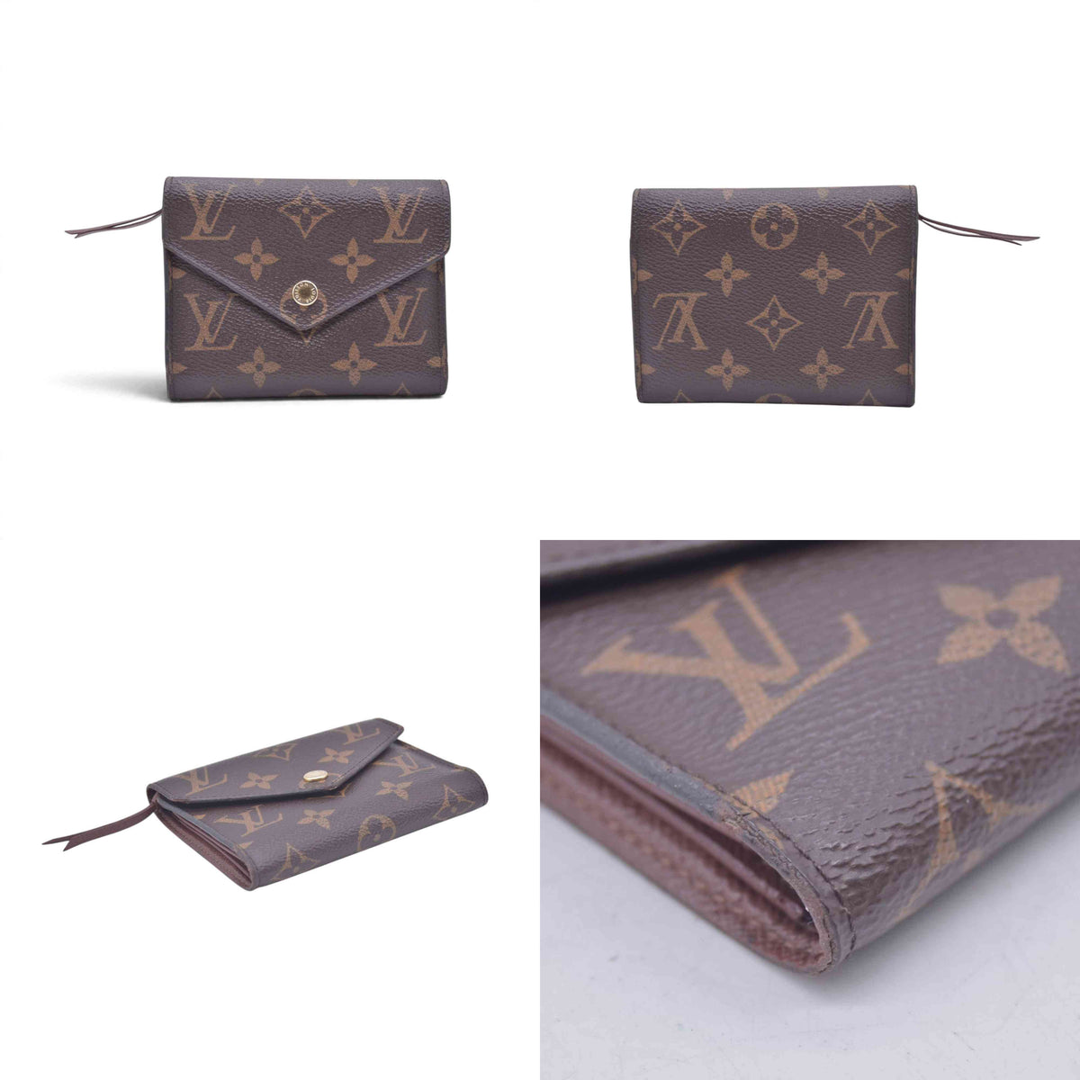 $570 2020 LOUIS VUITTON Monogram Victorine Wallet Brown TH0250 10021363