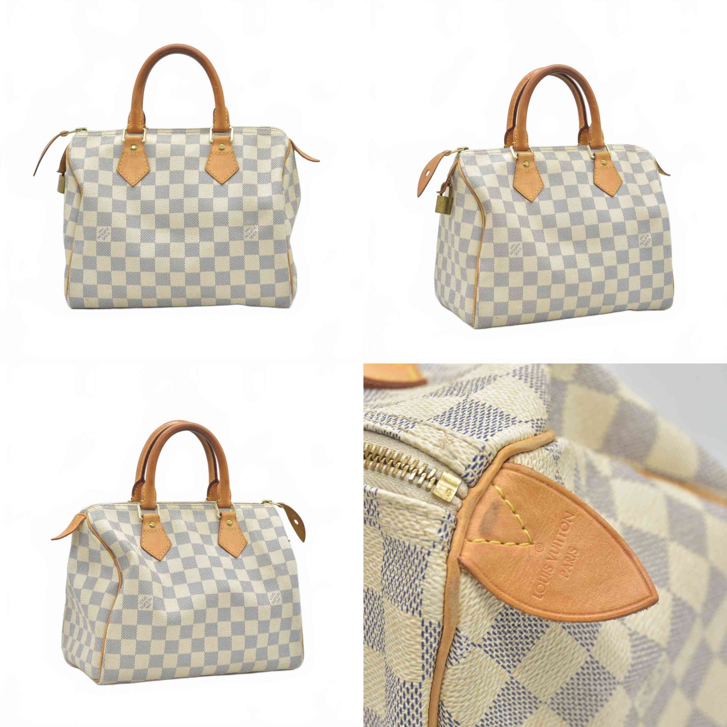 Louis Vuitton  Damier Azur Speedy 25 $1550 CONSIGNMENT 2013 SD1113