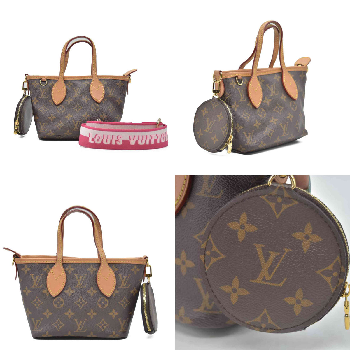 $2100 Louis Vuitton Monogram Neverfull BB Fuchsia