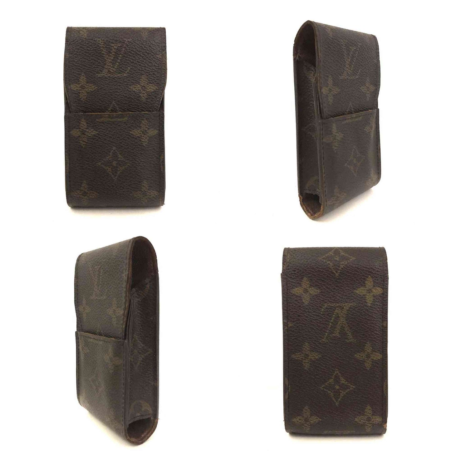 $340 2002 Louis Vuitton Monogram Cigarette Case Brown CT1022