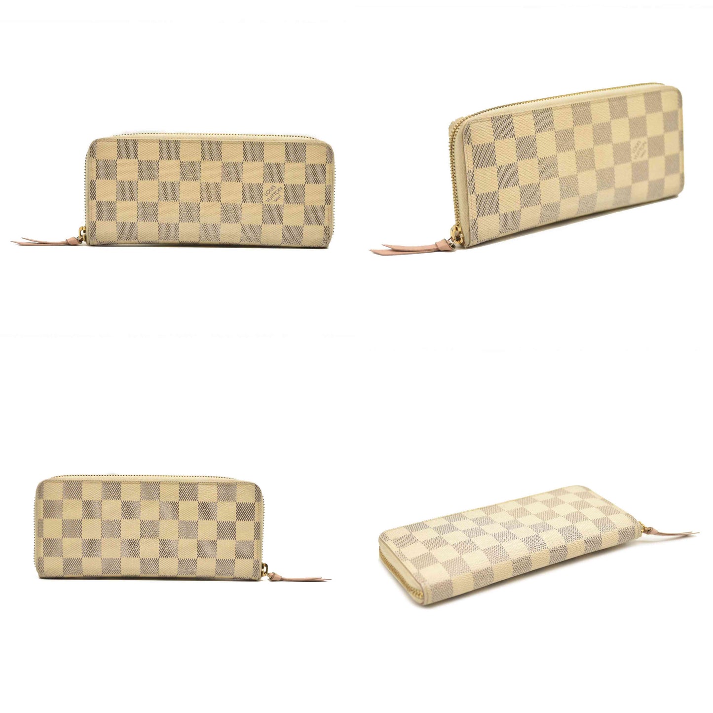 LOUIS VUITTON Damier Azur Clemence Wallet Rose Ballerine GI2116