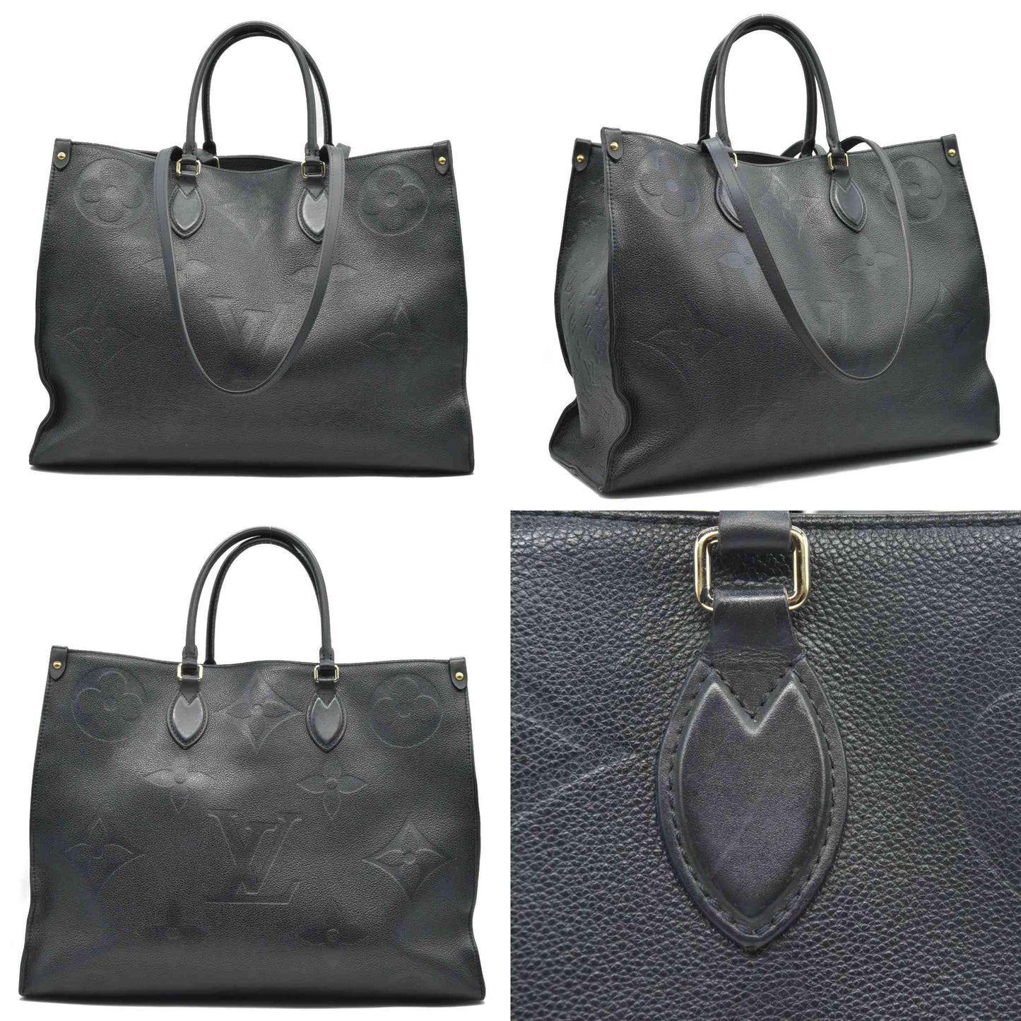 $3650 LOUIS VUITTON Empreinte Monogram Giant Onthego GM Black 2020 DU0270