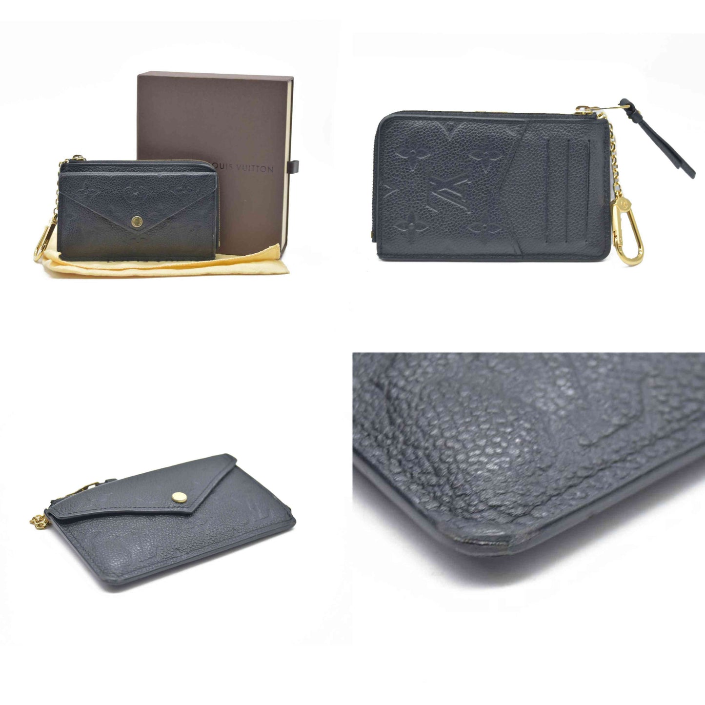 Louis Vuitton  Empreinte Recto Verso Card Holder Black RFID