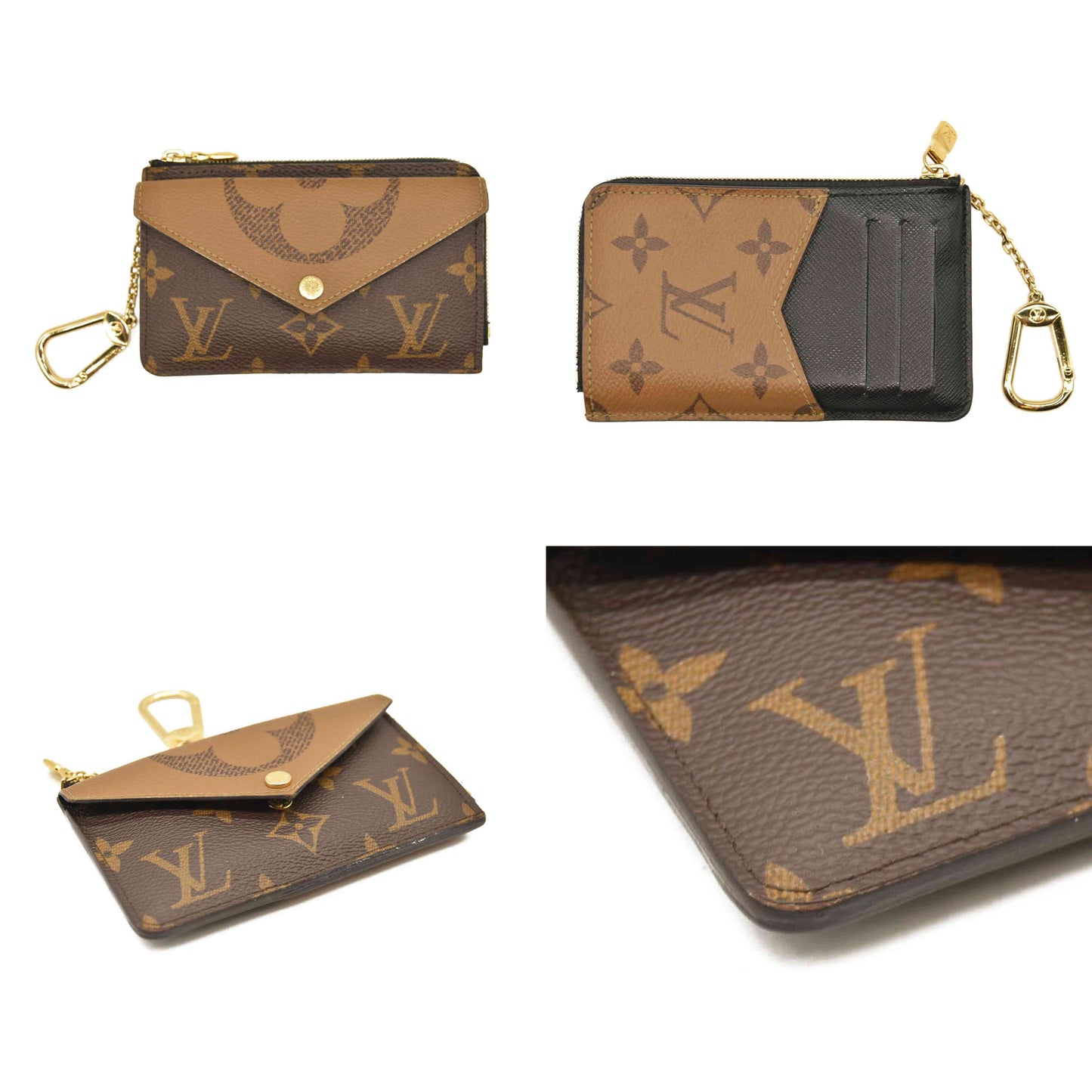 Louis Vuitton  Reverse Monogram Recto Verso Card Holder Brown