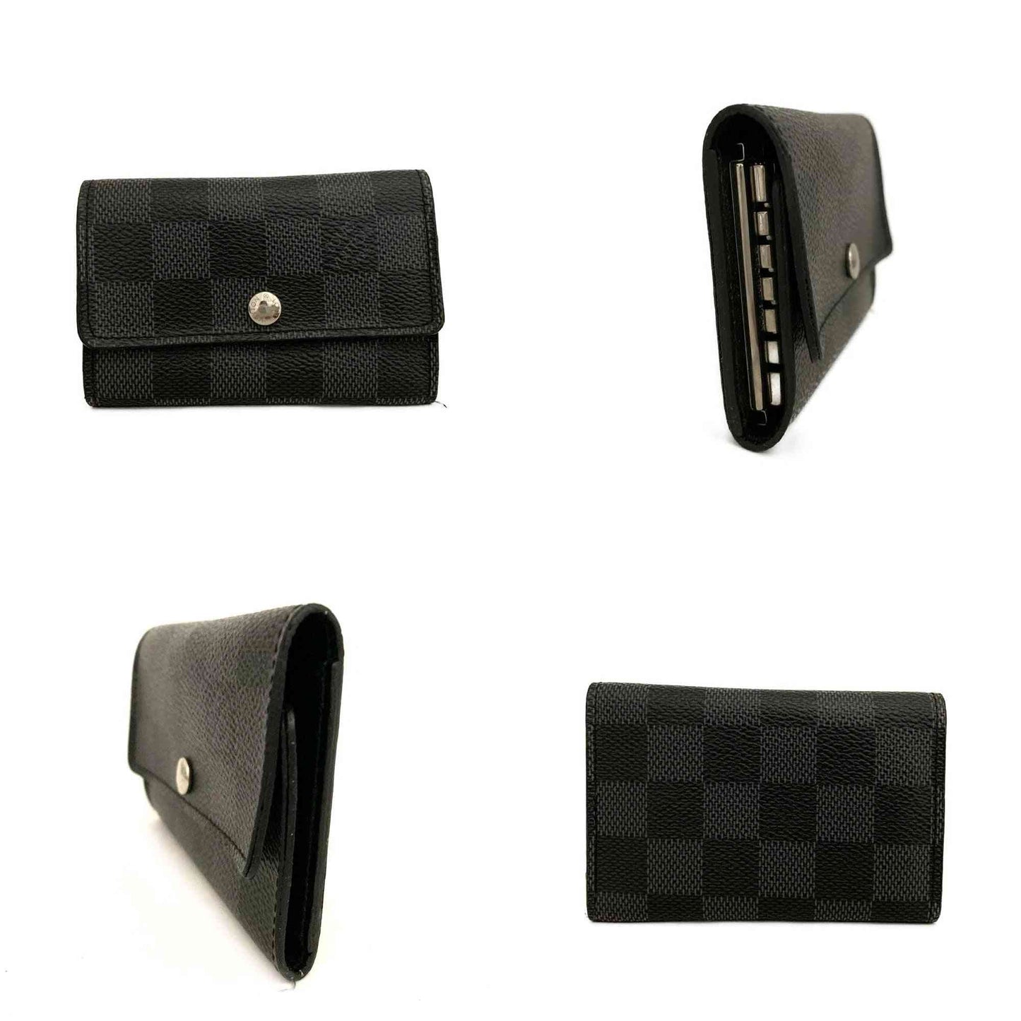 Louis Vuitton Damier Graphite Multicles 6 Ring Key Case Black CT4104
