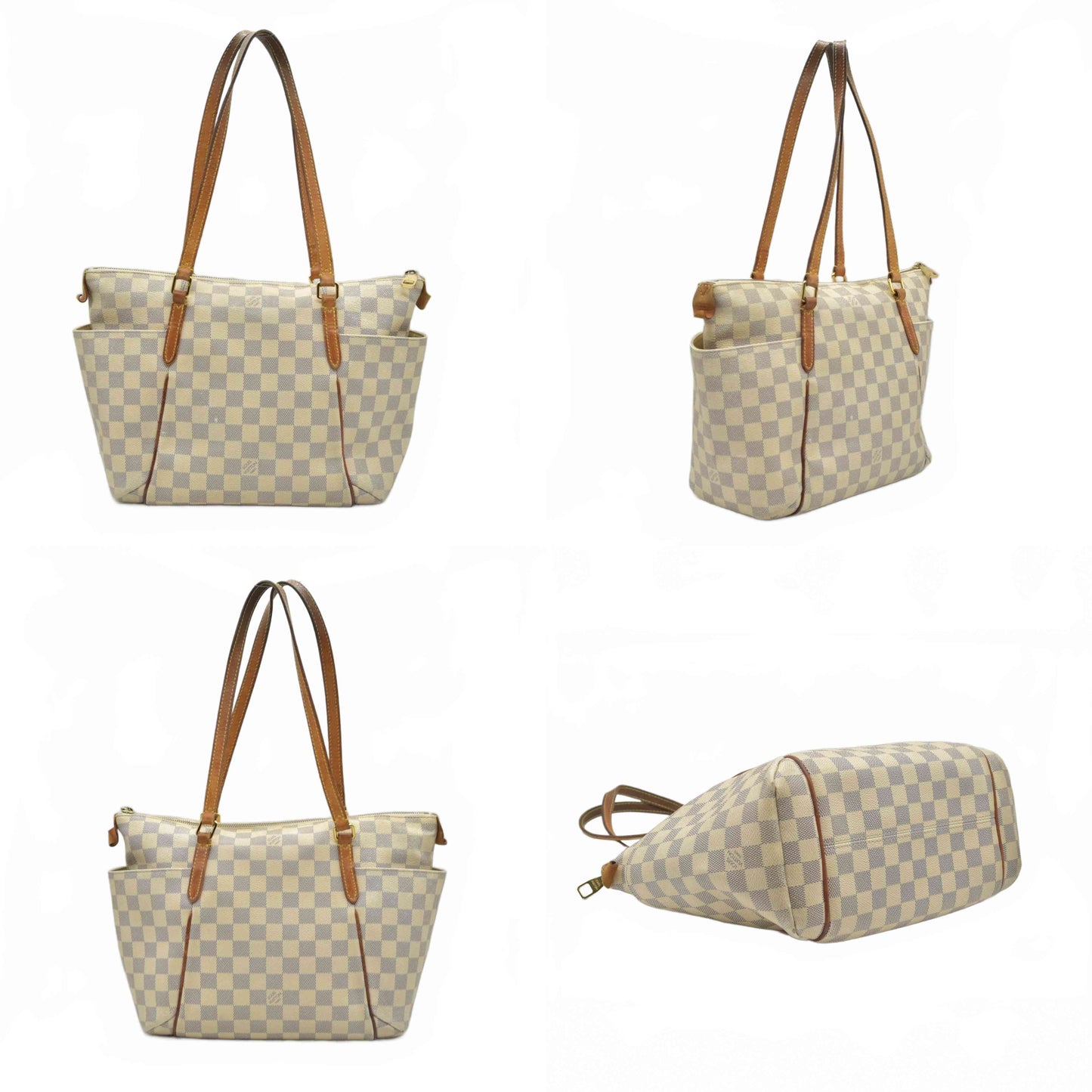 $1270 2016 Louis Vuitton Damier Azur Totally PM MB1176
