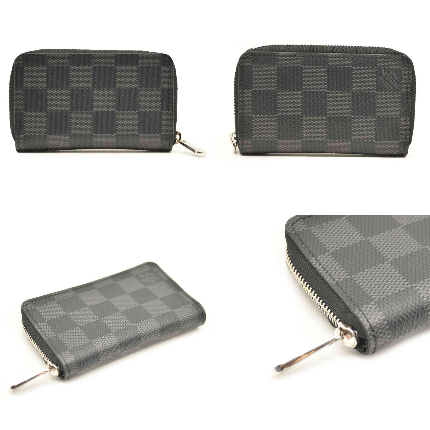 Louis Vuitton  Damier Graphite Zippy Coin Purse Vertical MI5118