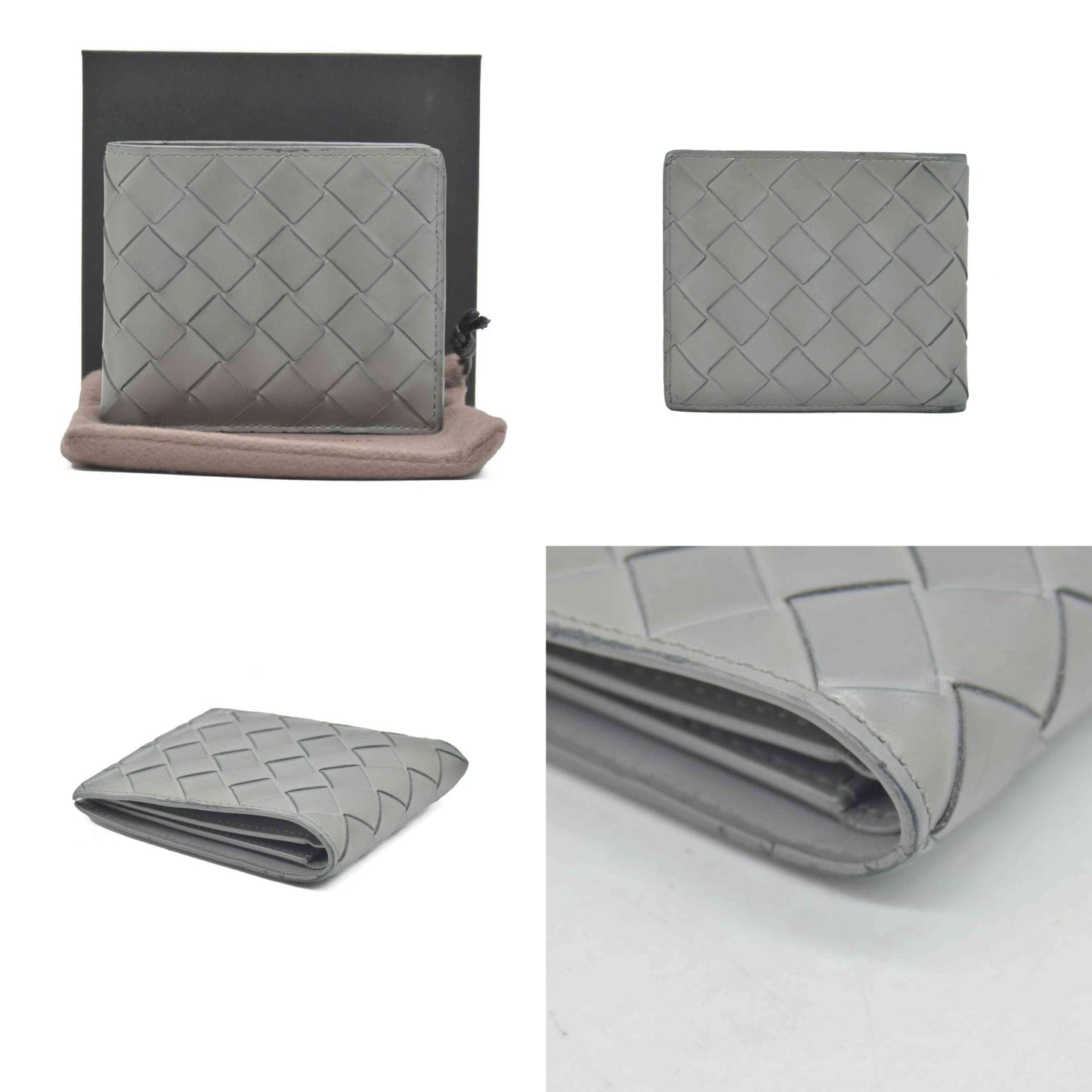 Bottega Veneta Nappa Maxi Intrecciato Bi-Fold Wallet