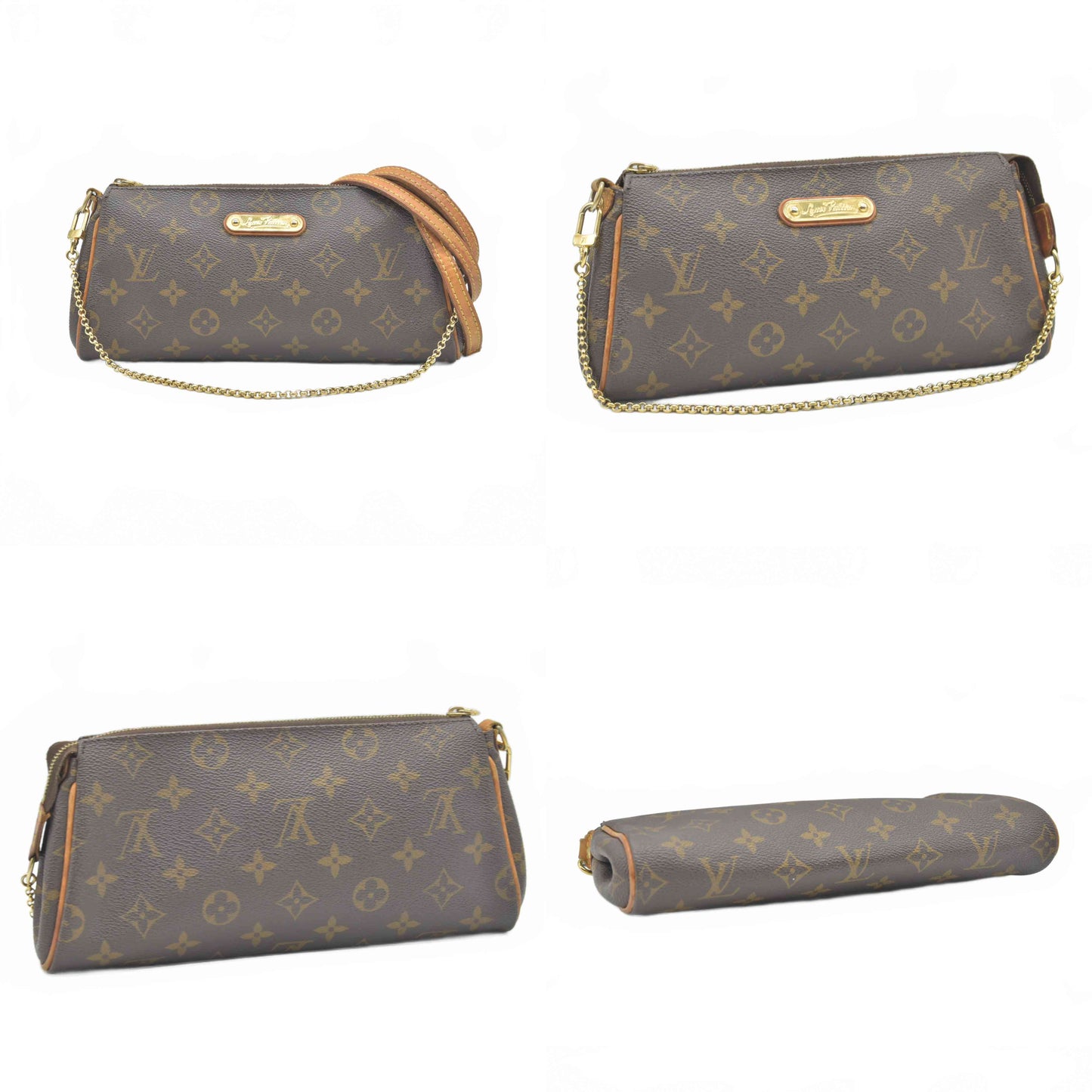 $1450 2010 Louis Vuitton Eva Clutch Monogram DU1170