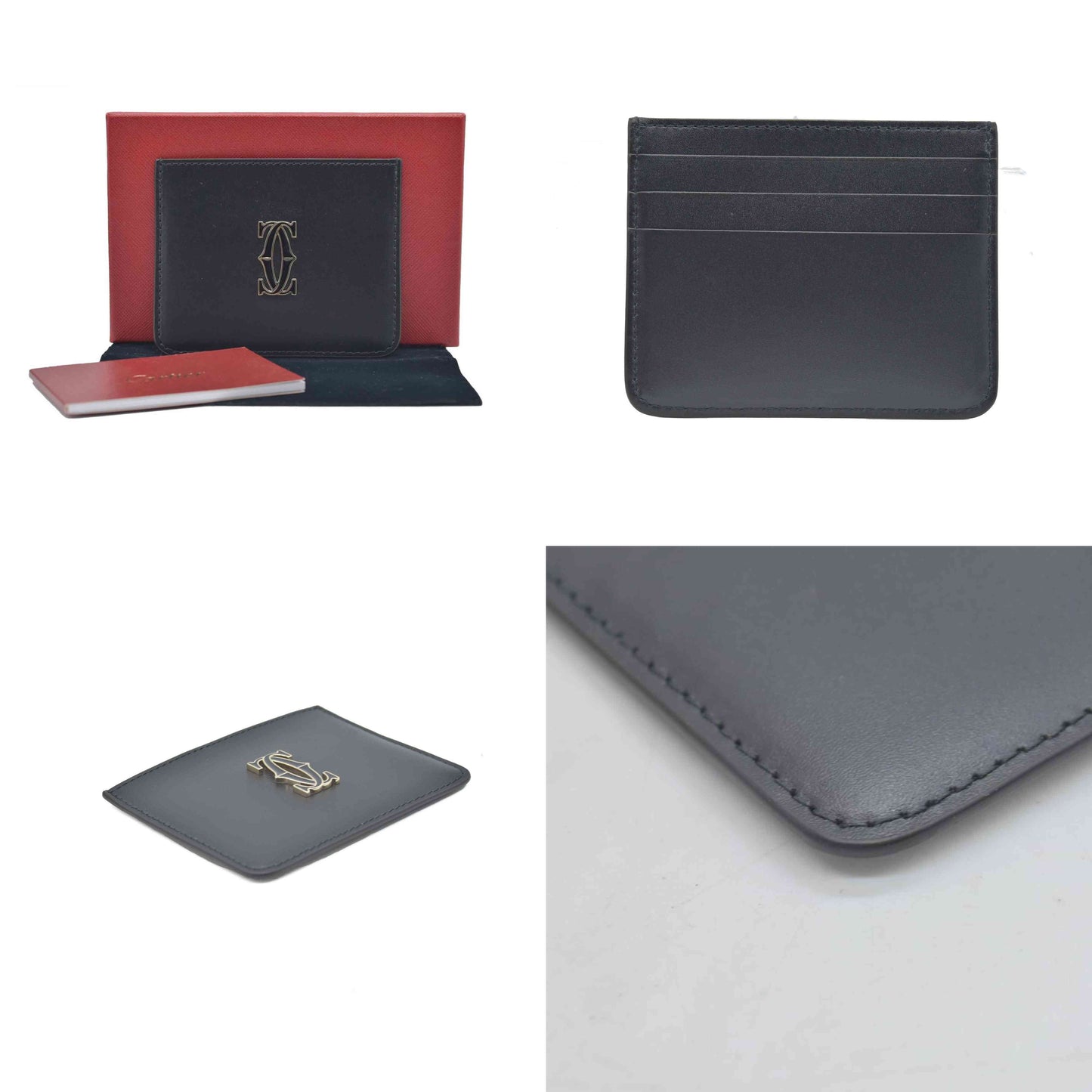 $495 Cartier Leather Printed Wallet CONSIGNMENT