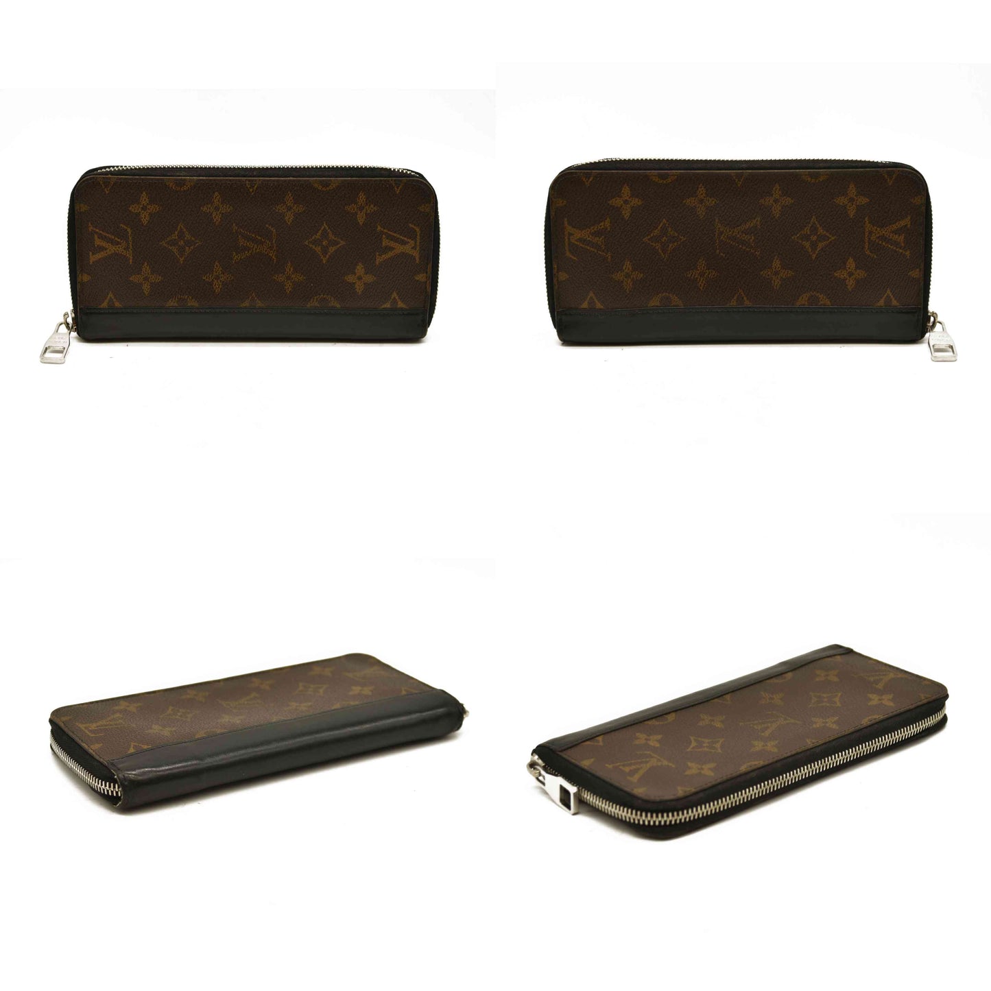 Louis Vuitton  Monogram Macassar Vertical Zippy Wallet