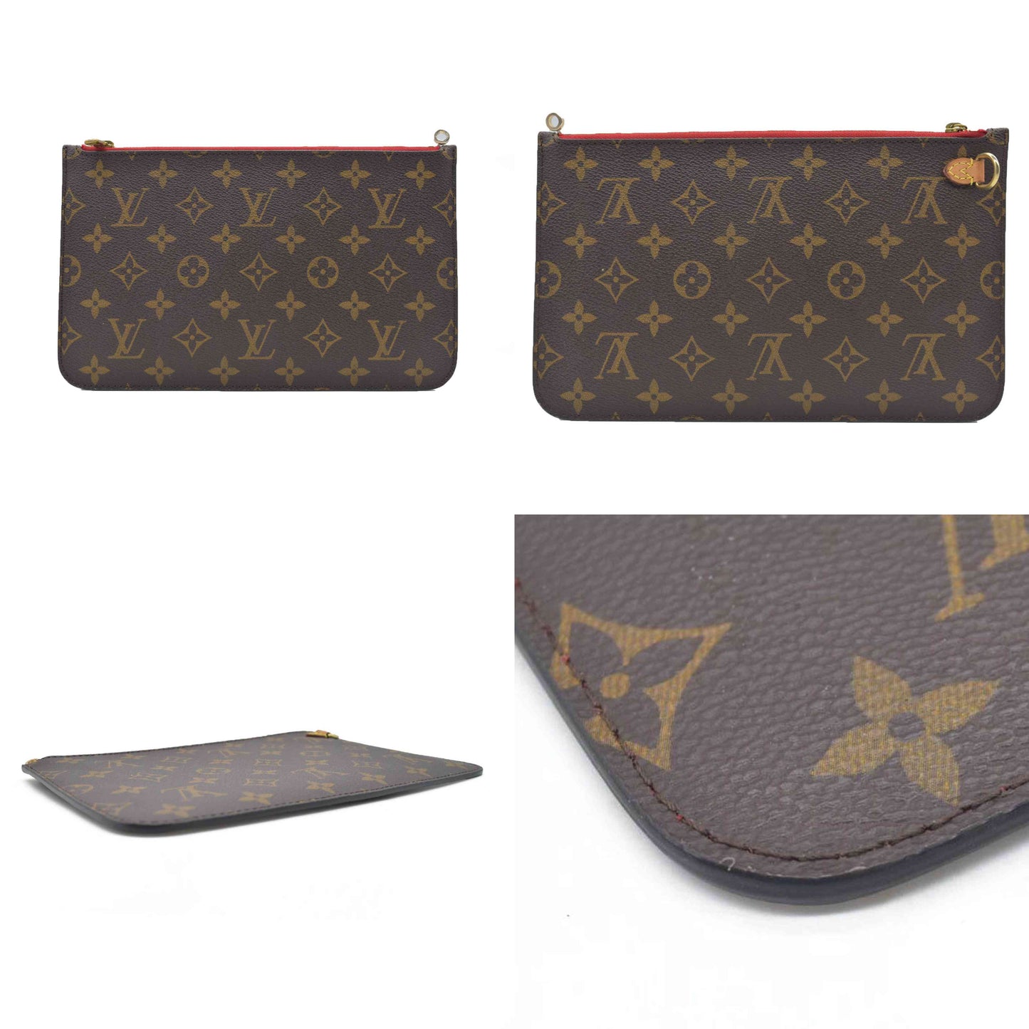 $600 Louis Vuitton Monogram Neverfull MM GM Pochette Cherry LA3176 CONSIGNMENT