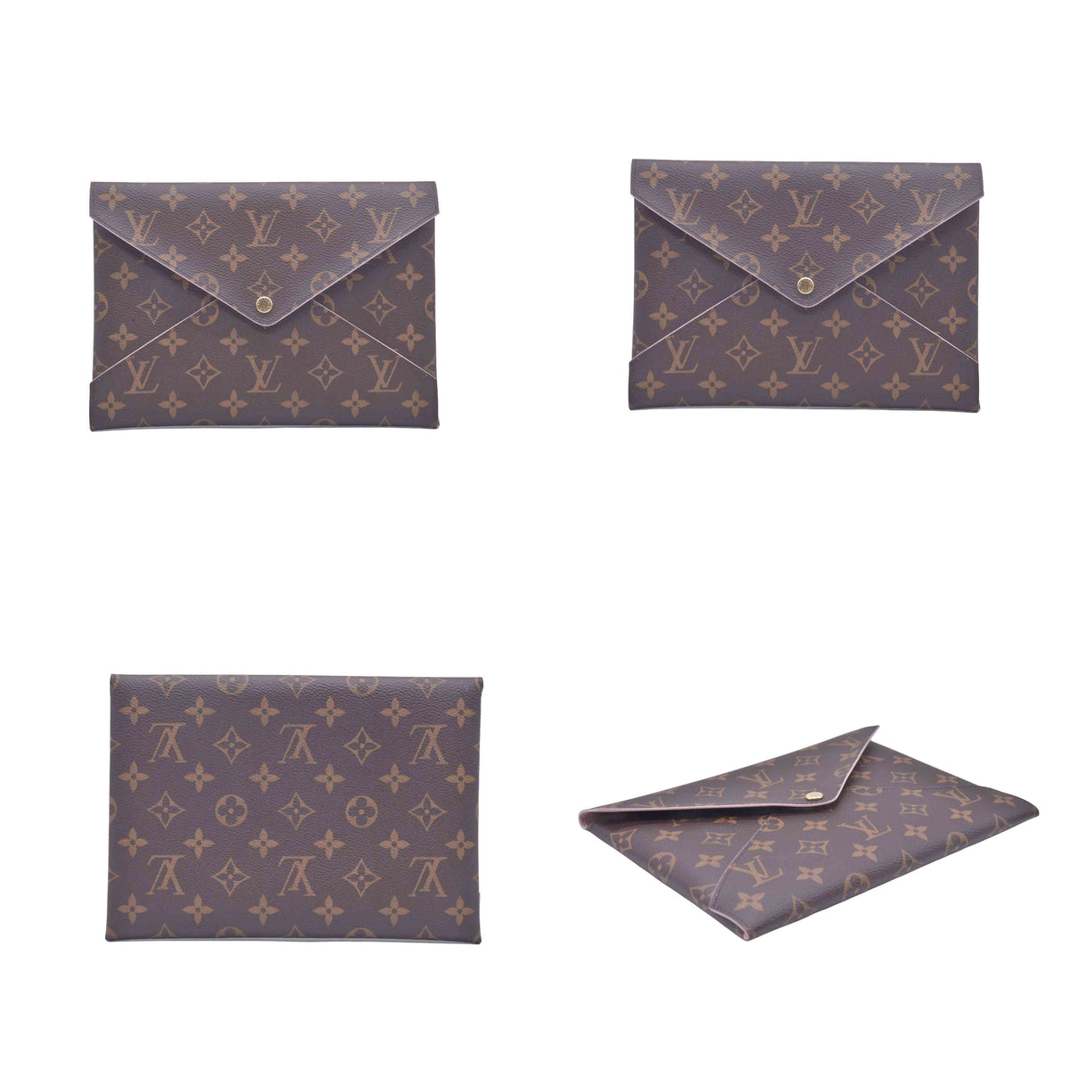 $845 Louis Vuitton Monogram Large Kirigami Pochette Insert Rose Ballerine CONSIGNMENT 10020966