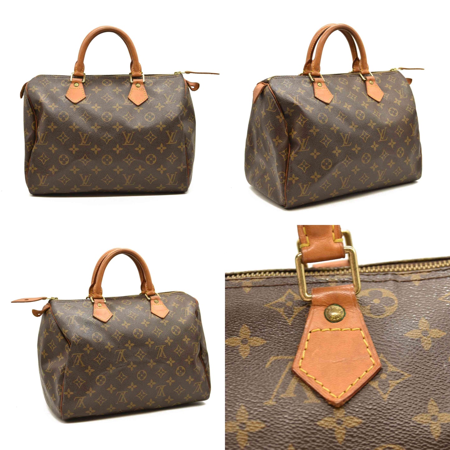 Louis Vuitton Monogram Speedy 30  M41108  Doctors Satchel Brown TH0042