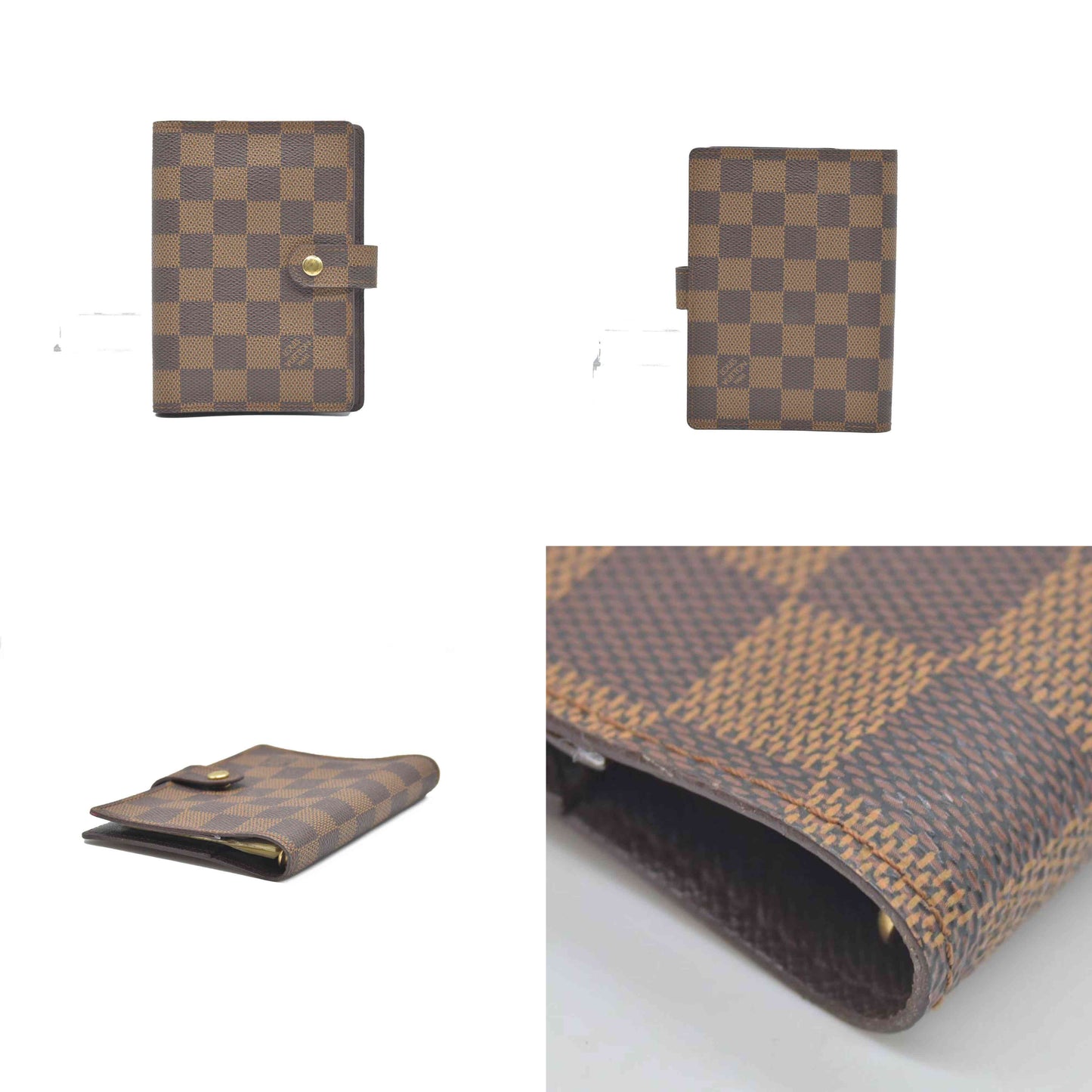 $505 Louis Vuitton Damier Ebene Small Ring Agenda Cover CONSIGNMENT
