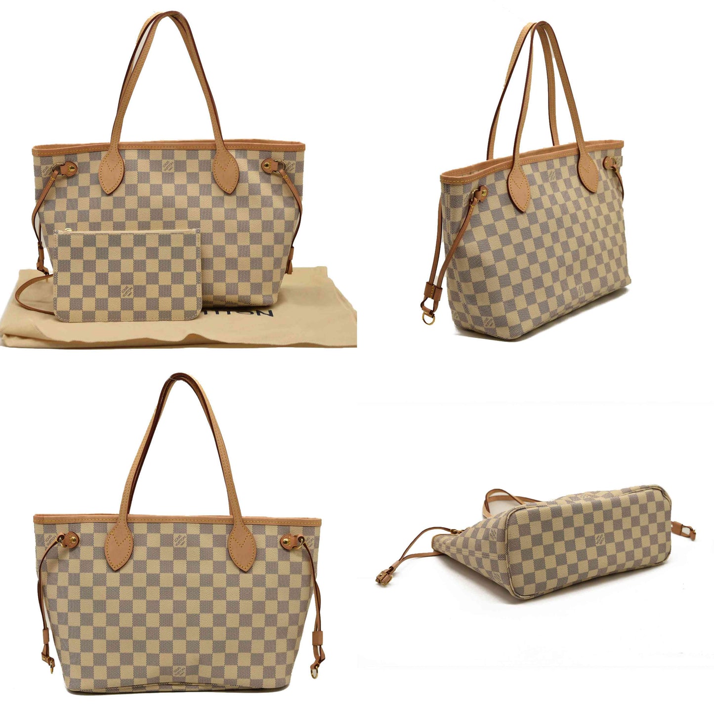 LOUIS VUITTON  Damier Azur Neverfull PM RFID