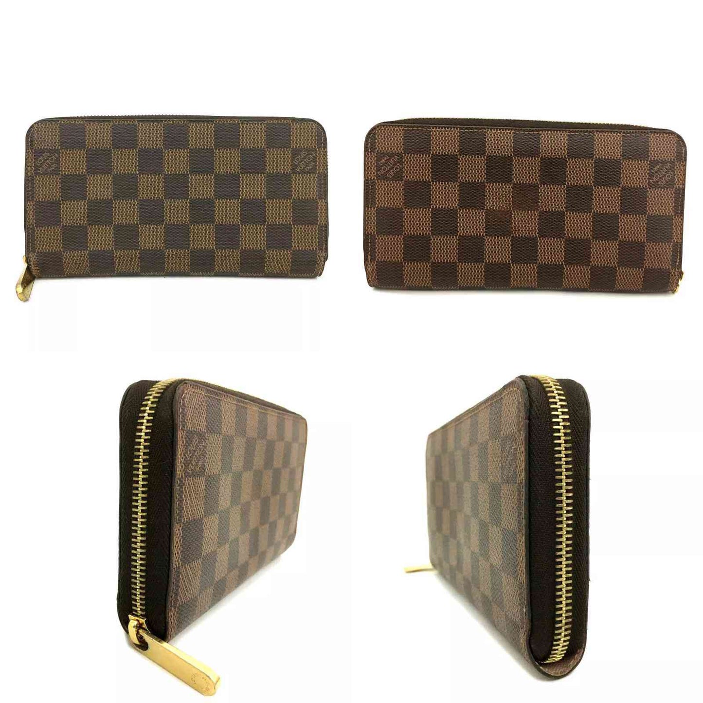 Louis Vuitton  Damier Ebene Zippy Wallet Rose Ballerine