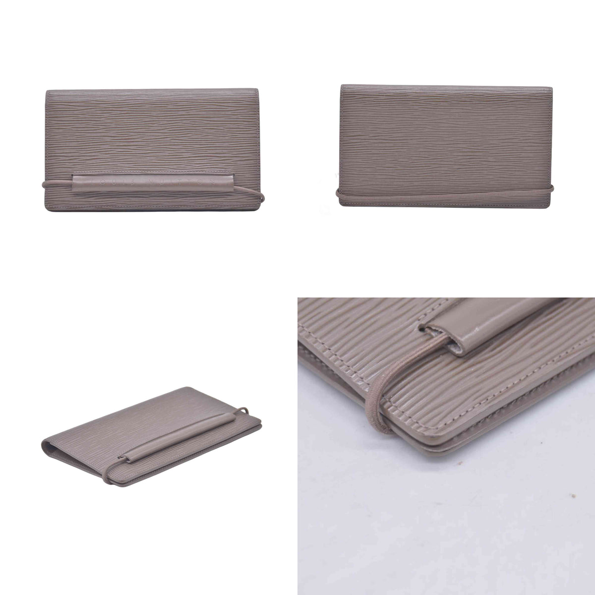 $795 2001 Louis Vuitton Beige Epi Clutch  CONSIGNMENT MI1011 10021049