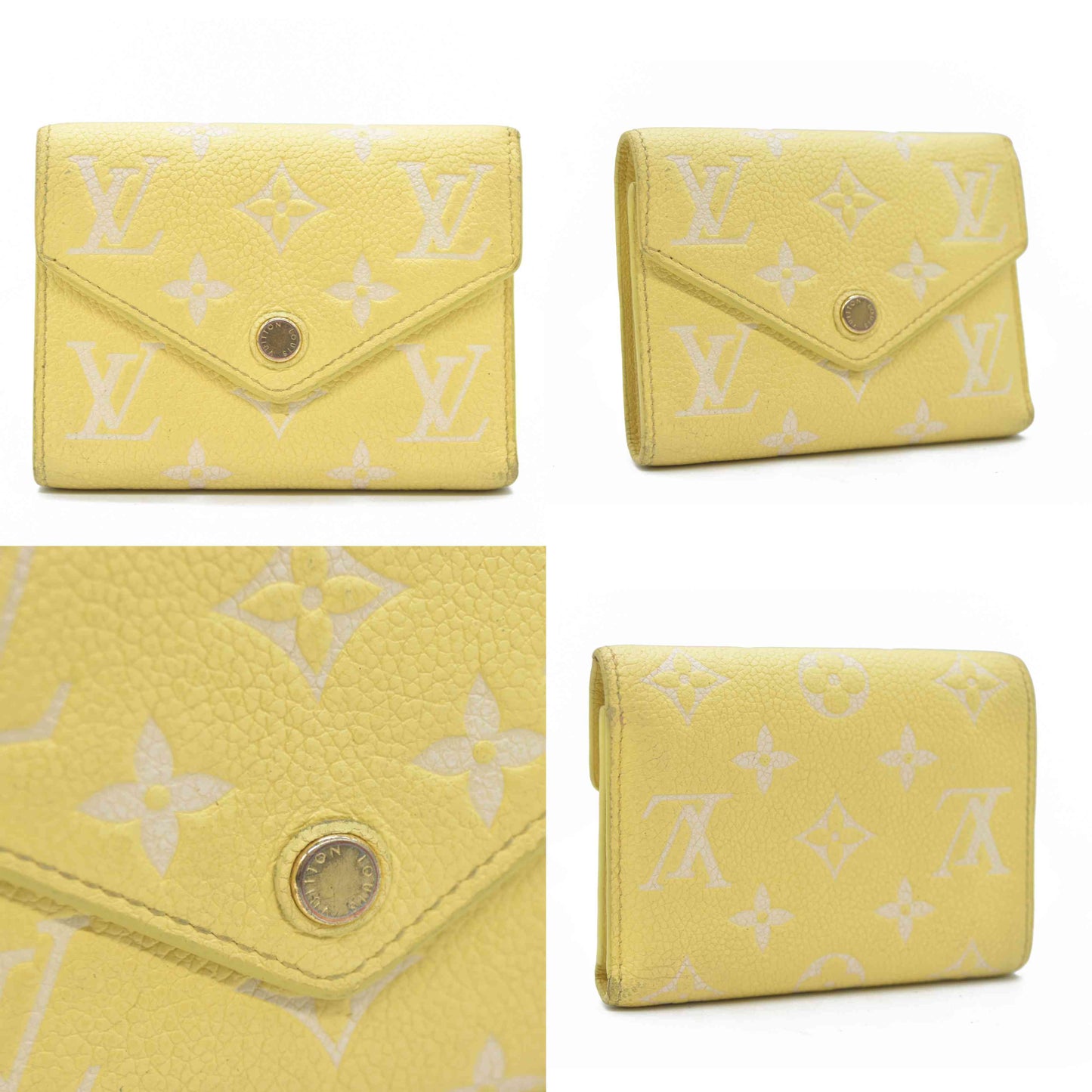 Louis Vuitton  Empreinte Monogram Victorine Wallet Lemon Curd RFID