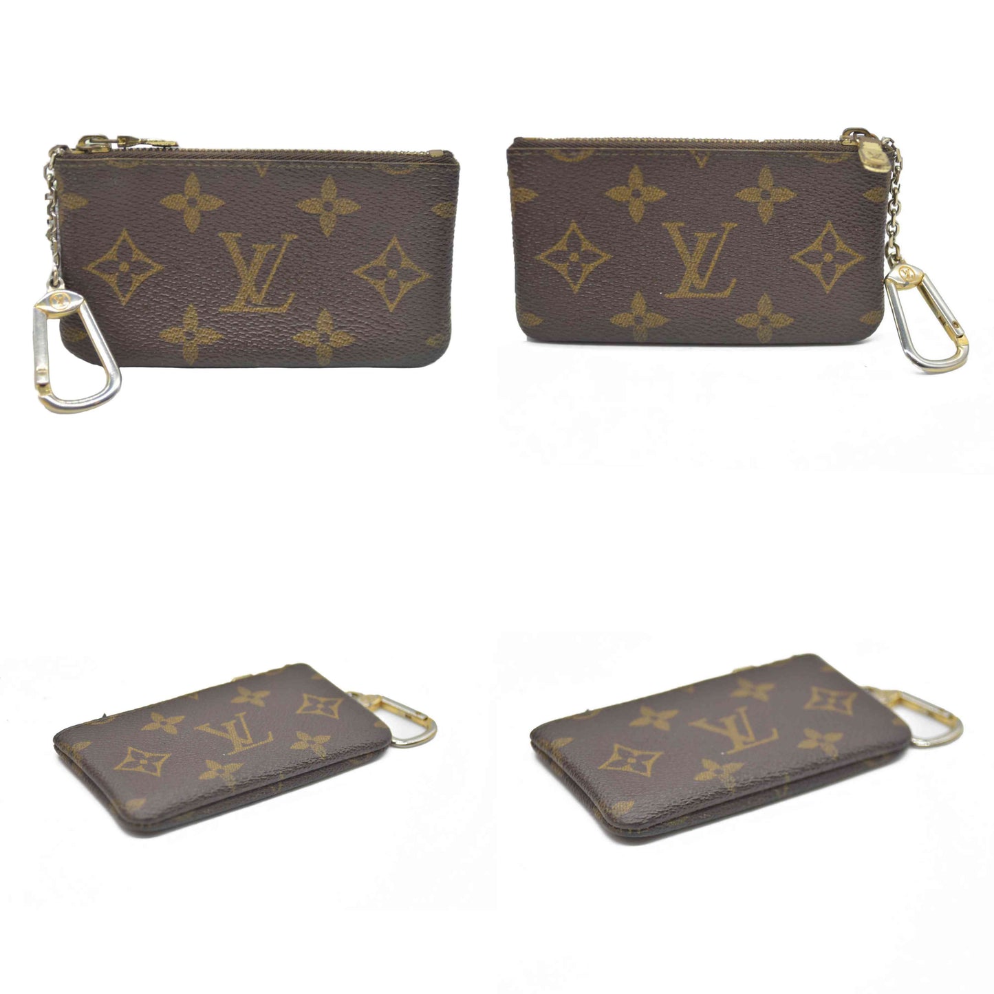 LOUIS VUITTON Monogram Coin Purse Key Pochette Cles Wallet ET0952