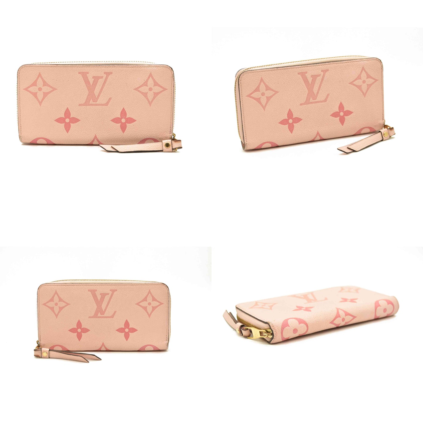 LOUIS VUITTON Empreinte Monogram Giant By The Pool Zippy Wallet Bouton De Rose RFID