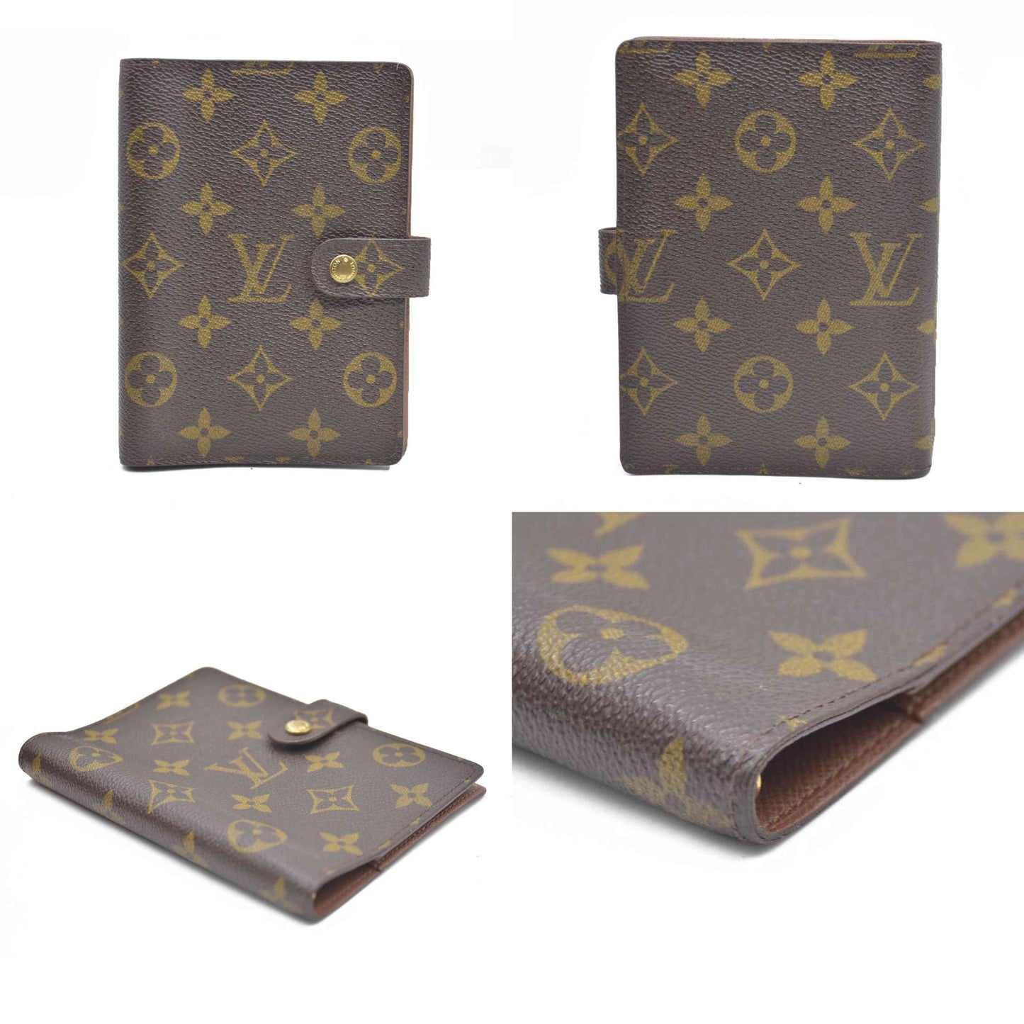 AUCTION $495 Louis Vuitton Monogram Agenda PM Notebook Cover Brown SP1909