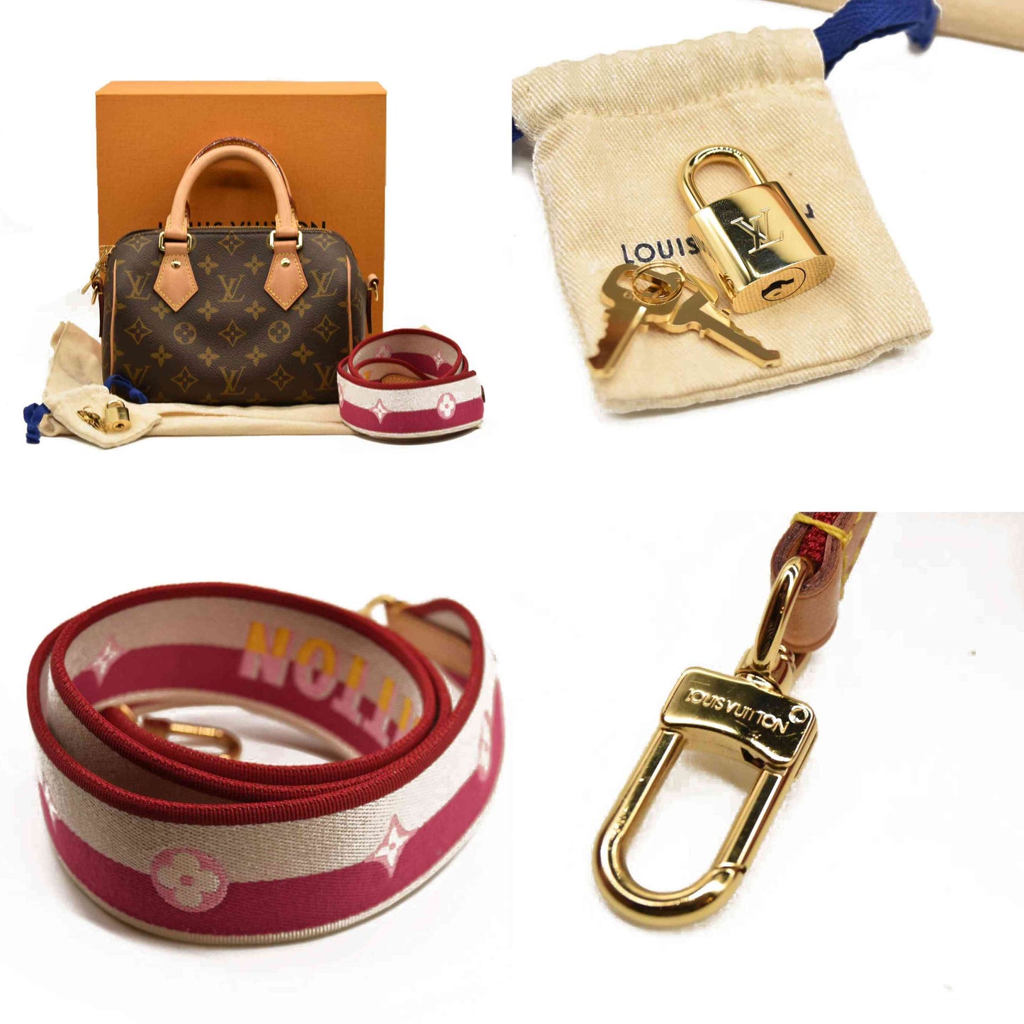 Louis Vuitton  Monogram Speedy Bandouliere 20 Fuchsia