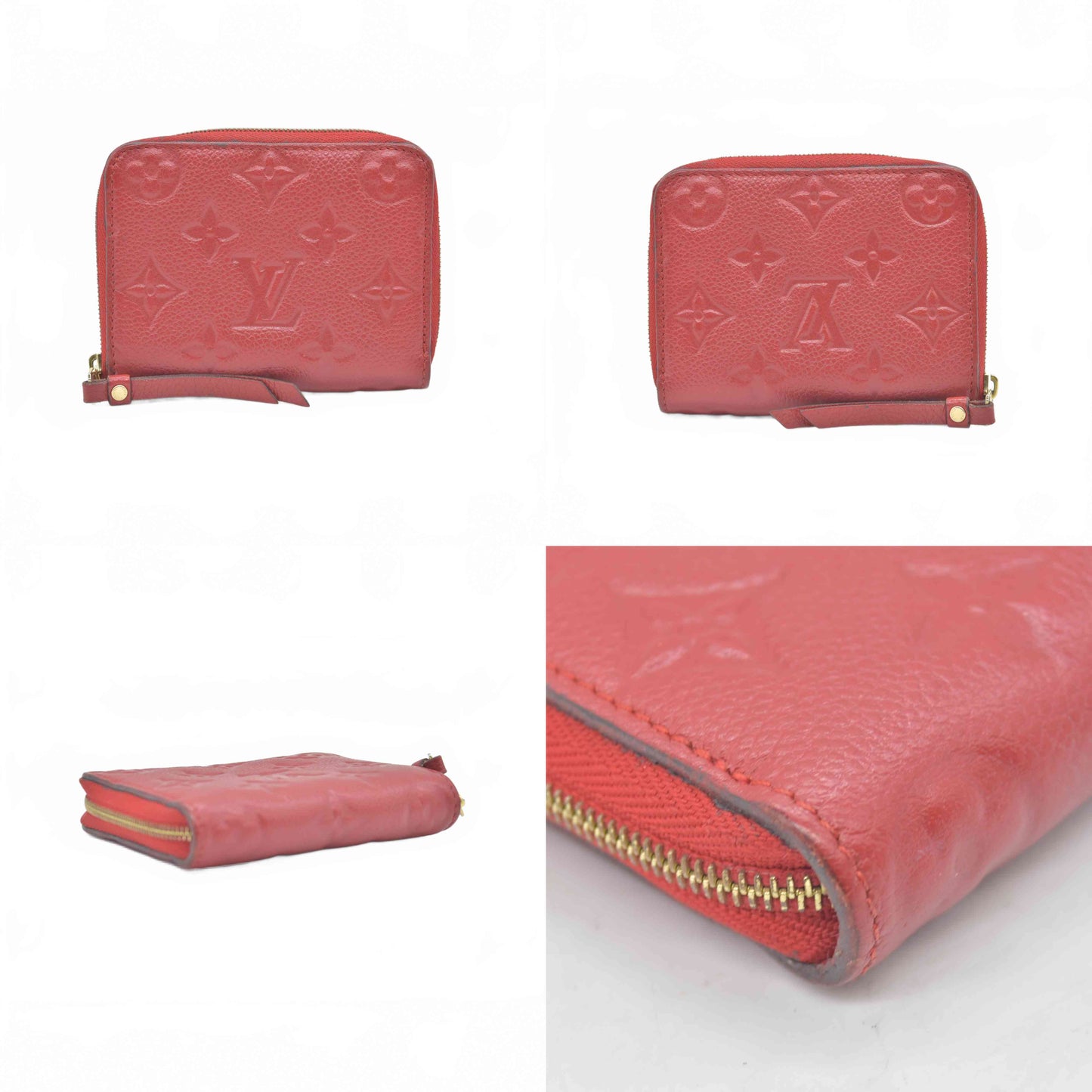 $760 2014 Louis Vuitton Monogram Empreinte Zippy Zip Around Wallet Coin Purse TS2164