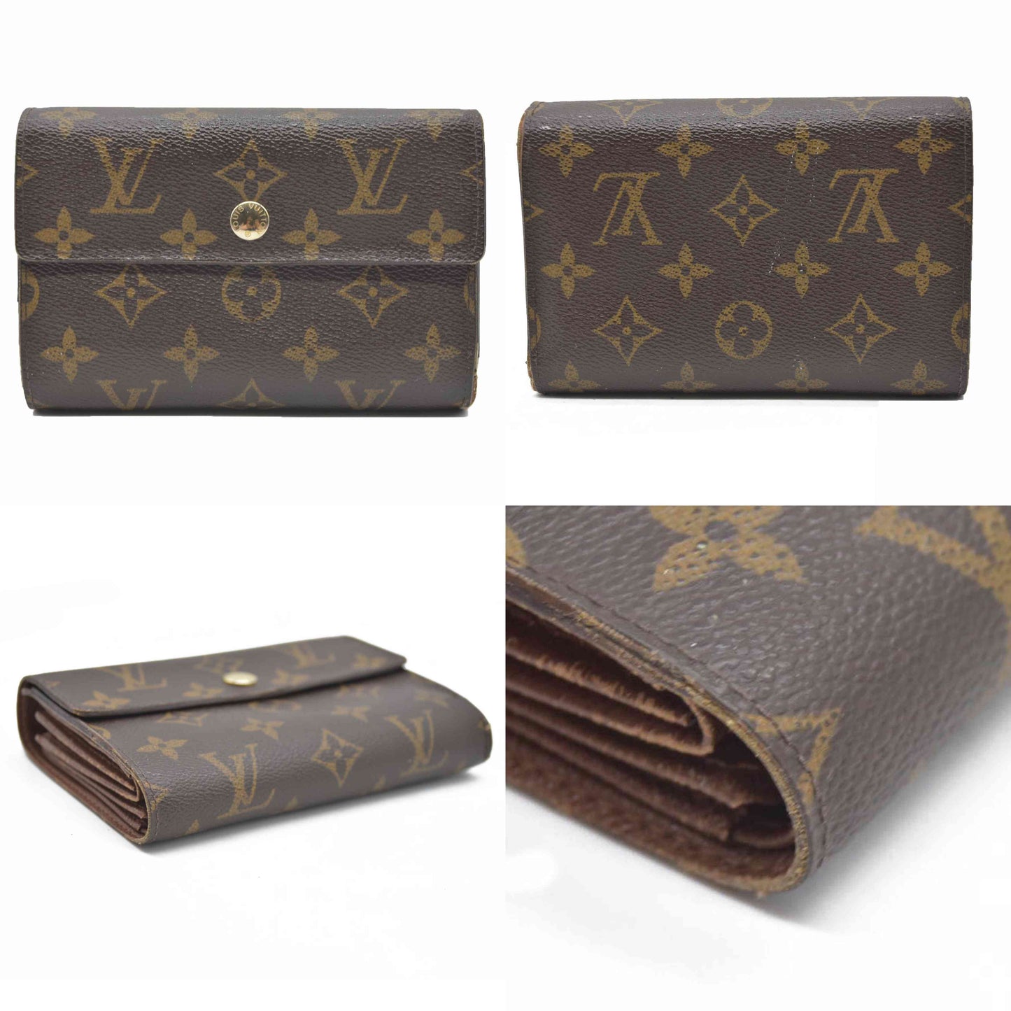 $610 LOUIS VUITTON Monogram Alexandra Trifold Wallet CA2160