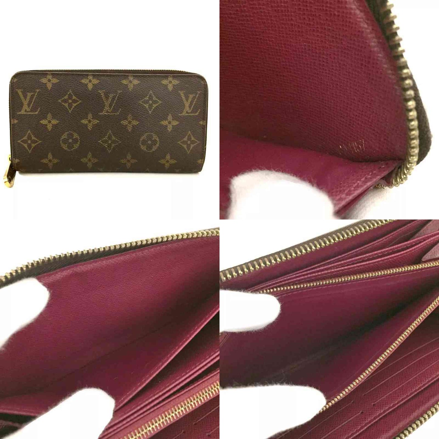 Louis Vuitton  Monogram Zippy Wallet Fuchsia CA4157