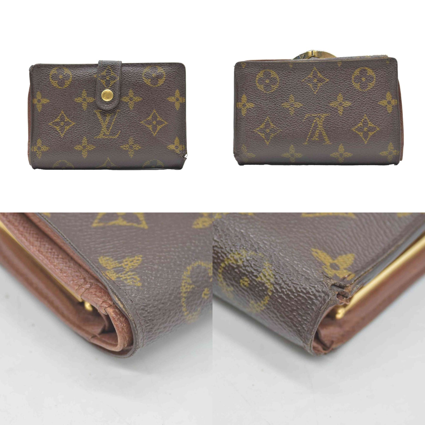 $750 2003 Louis Vuitton Kisslock French Wallet MI0013