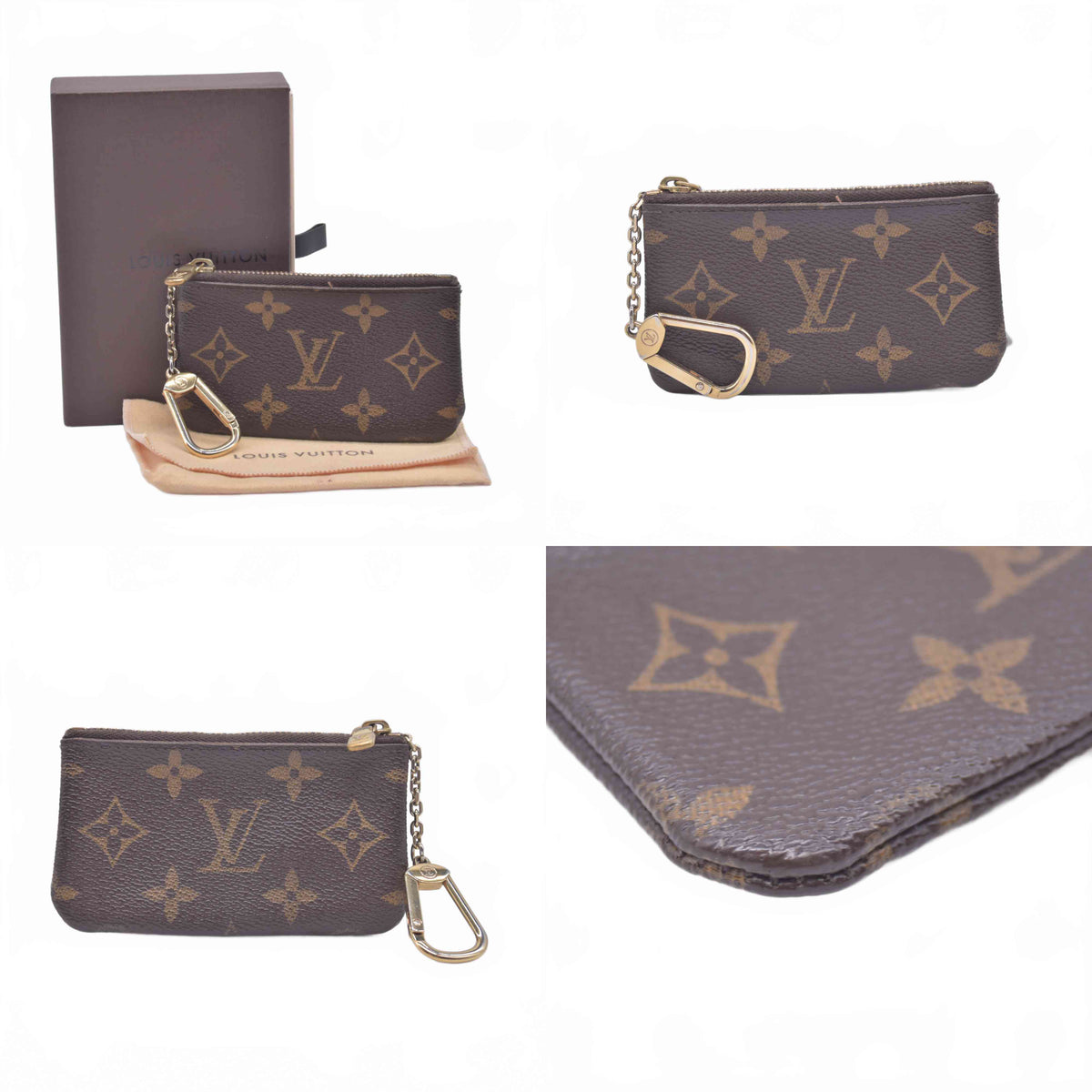 $355 2007 Louis Vuitton Monogram Key Pouch CA0077 CONSIGNMENT 10021285