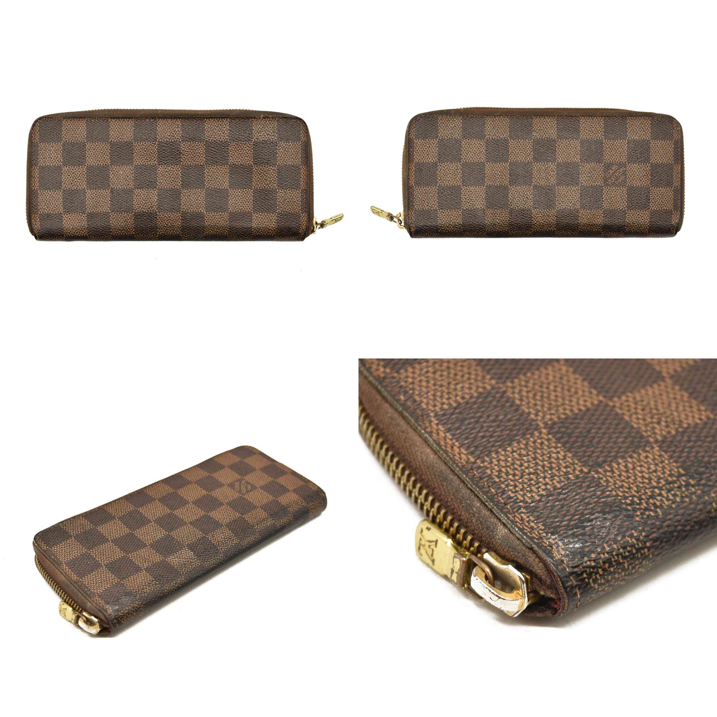Louis Vuitton  Damier Ebene Clemence Wallet Cherry CA3107