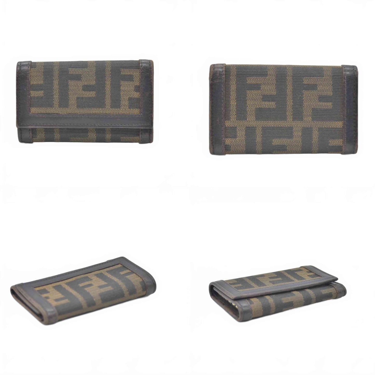 $390 Fendi Logo F 6 Key Holder CONSIGNMENT