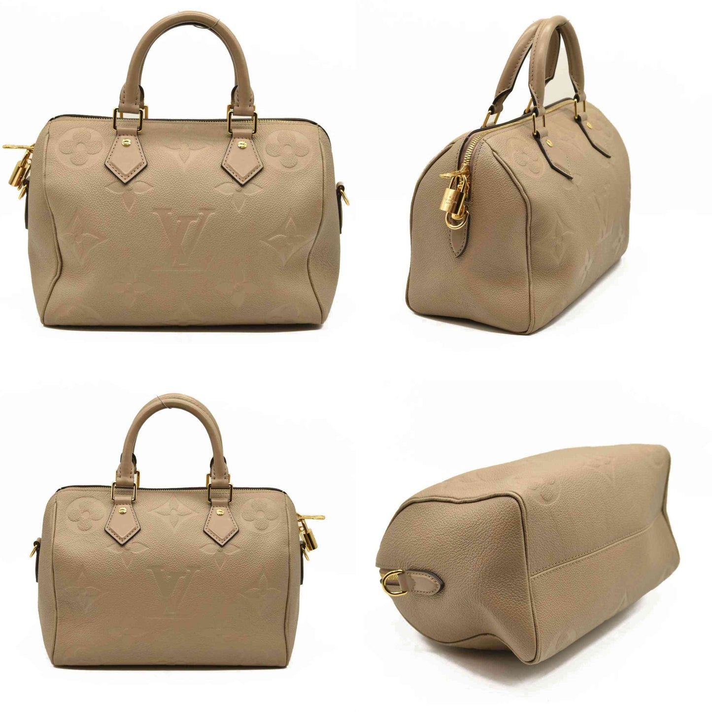 Louis Vuitton  Empreinte Monogram Giant Speedy Bandouliere 25 Tourterelle MISSING STRAP