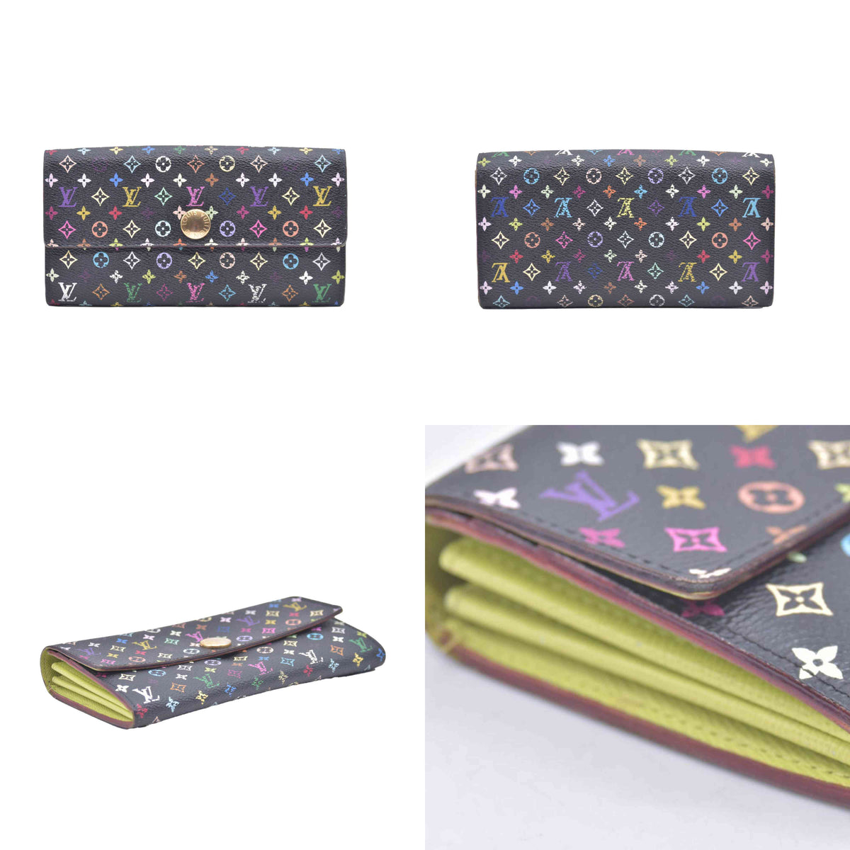$850 2011 Louis Vuitton Monogram Multicolor Portefeiulle Sarah Long Bifold Wallet CA3171 CONSIGNMENT
