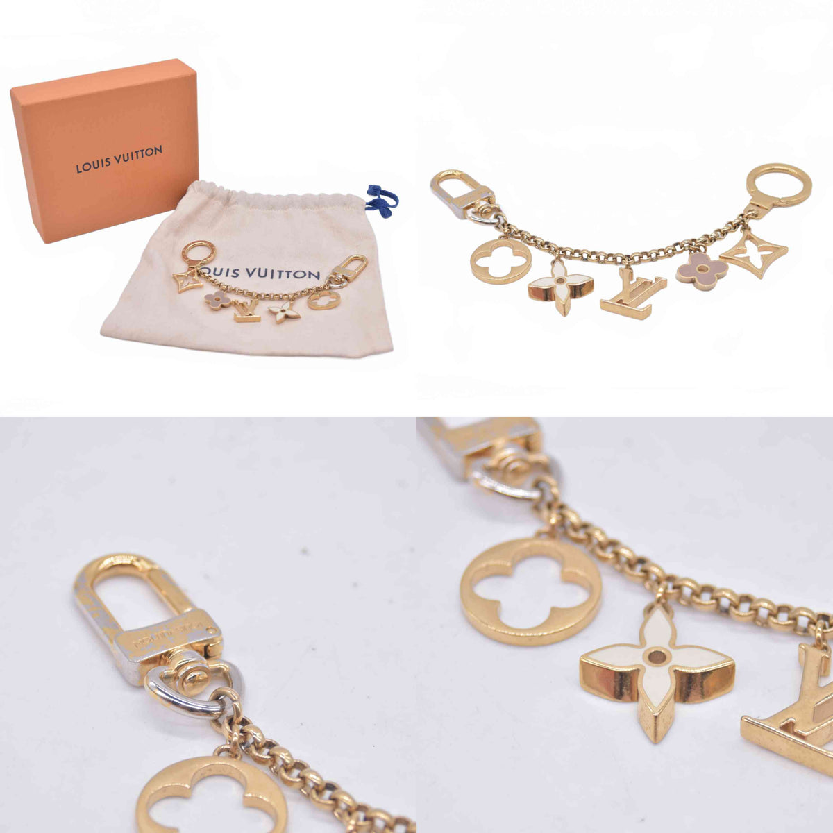 $675 2014 Louis Vuitton  Fleur De Monogram Bag Charm & Key Holder 10020843