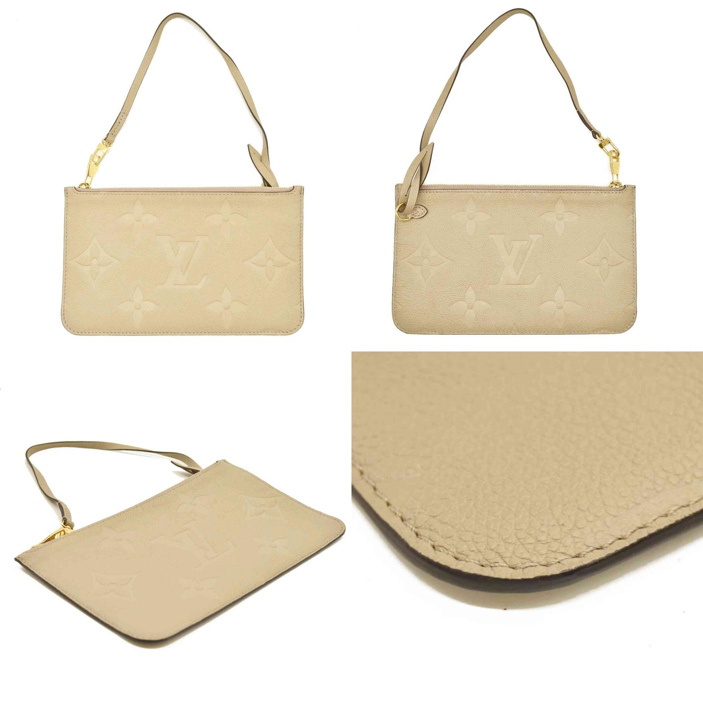 Louis Vuitton  Empreinte Monogram Giant Neverfull MM Pochette Tourterelle