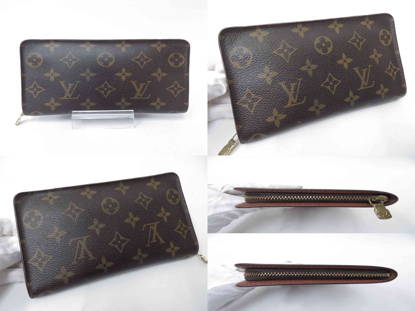 $915 2004 LOUIS VUITTON Monogram Porte-Monnaie Zippy Wallet CA0034