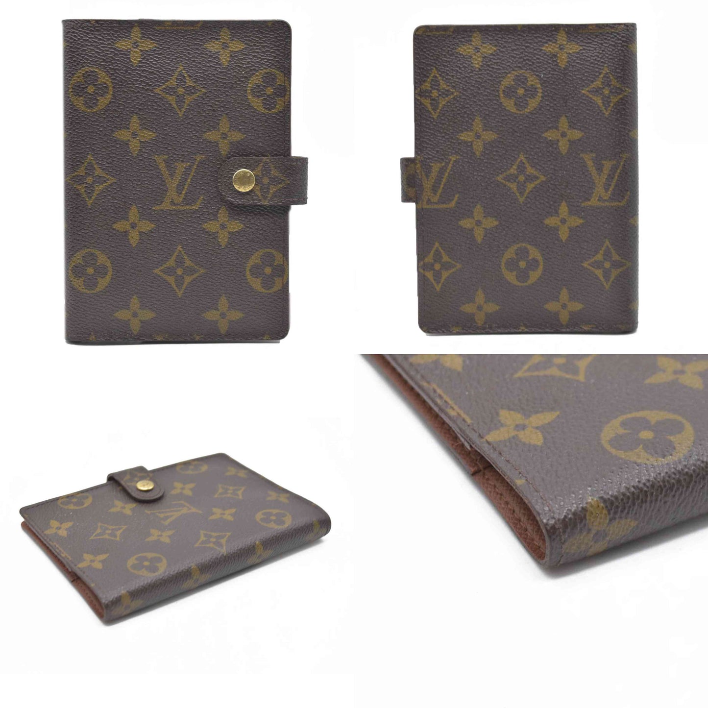 $505 Louis Vuitton Monogram Agenda PM Notebook Cover Brown CA1919