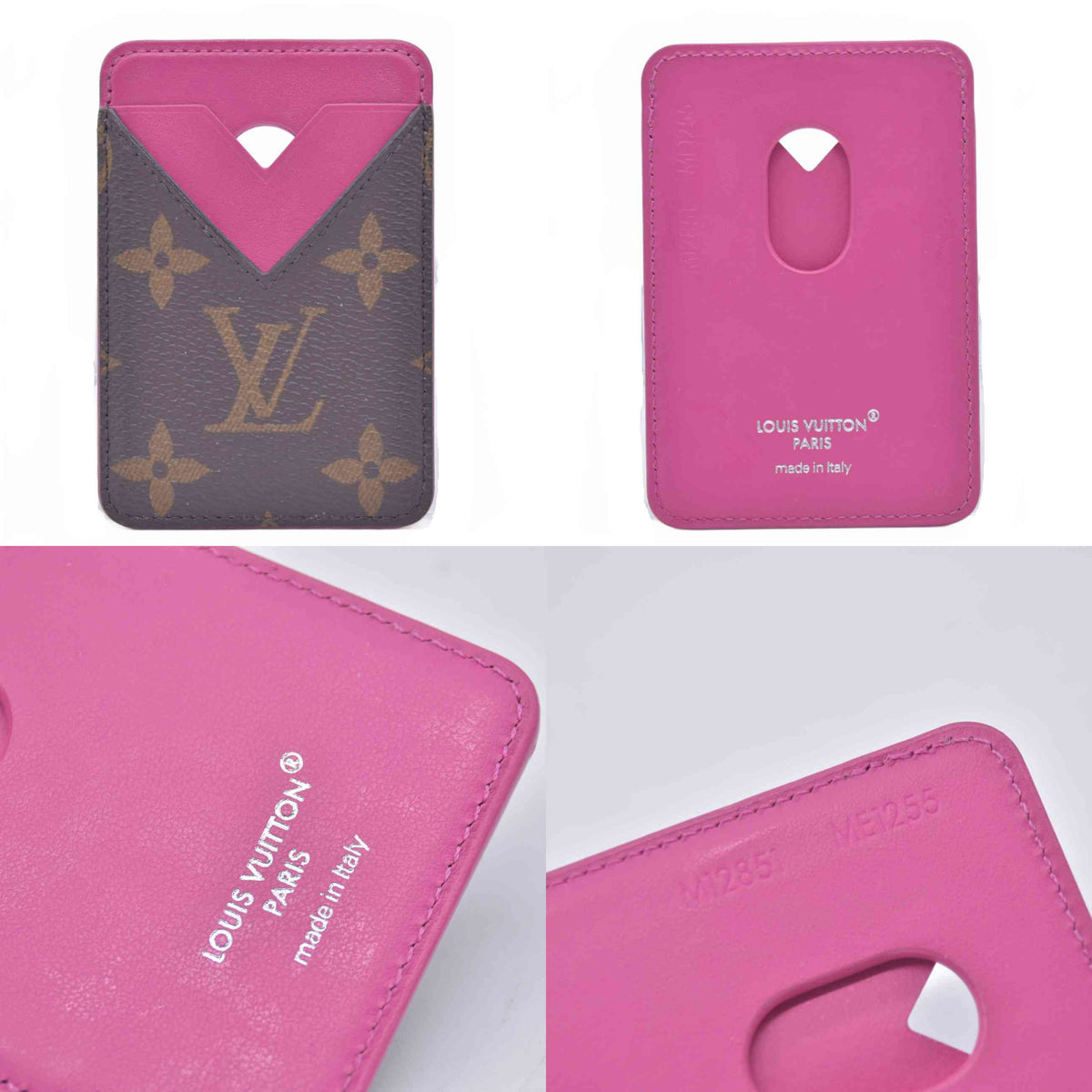 $455 2025 Louis Vuitton Pondicherry MagSafe Card Holder Monogram ME1255 10021300