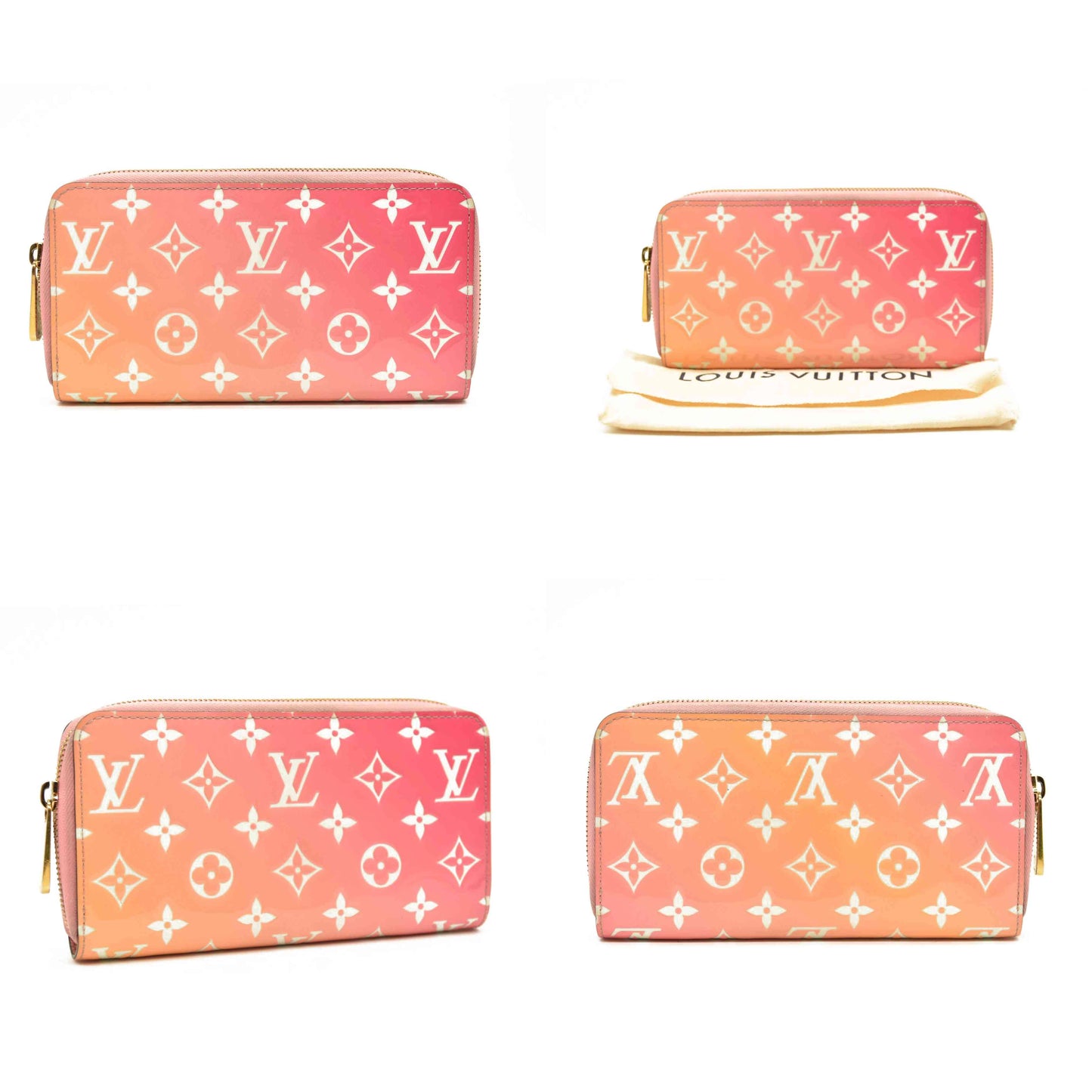 Louis Vuitton Long Wallet Vernis Zippy Sunrise Pink