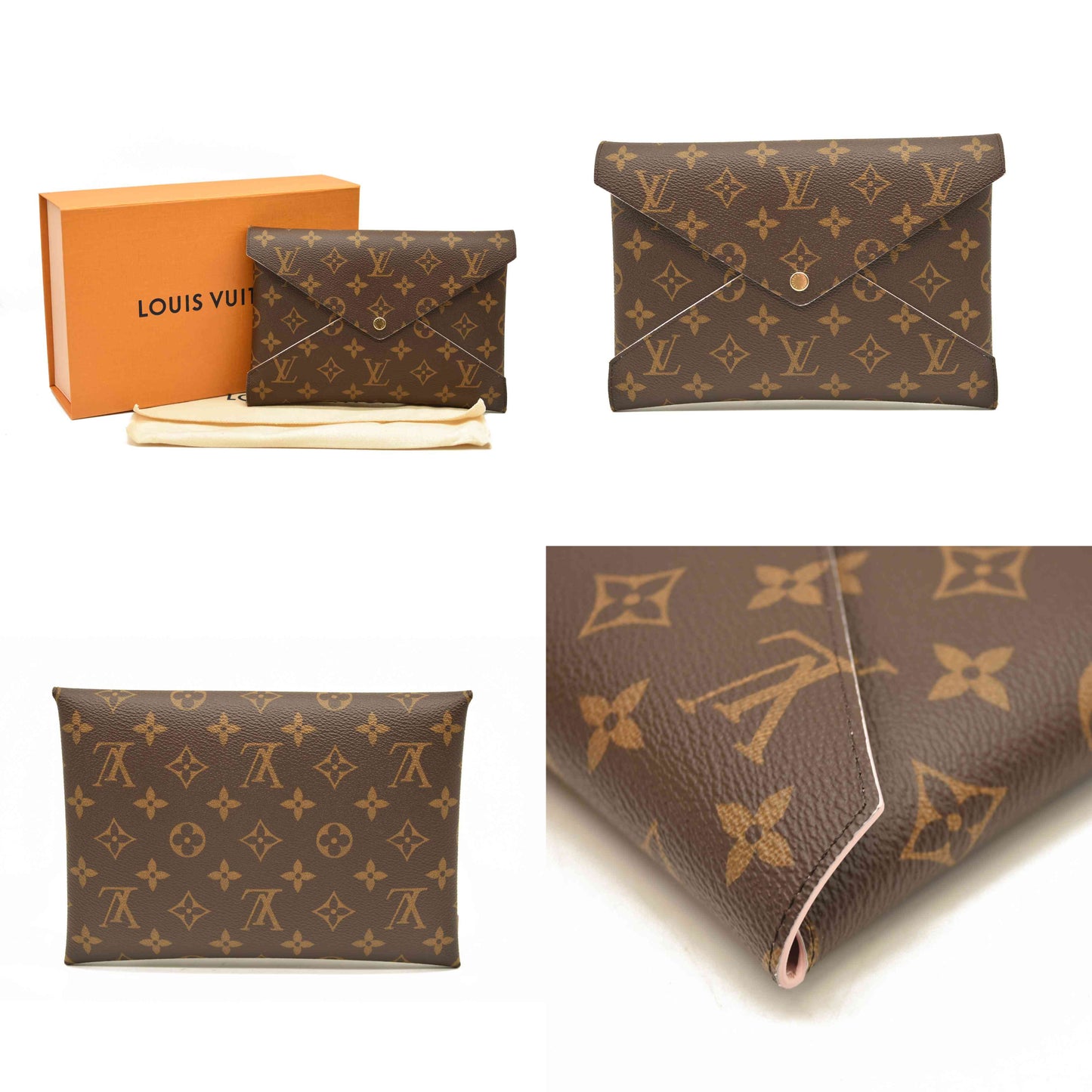 NEW LOUIS VUITTON Monogram Large Kirigami Pochette Insert Rose Ballerine