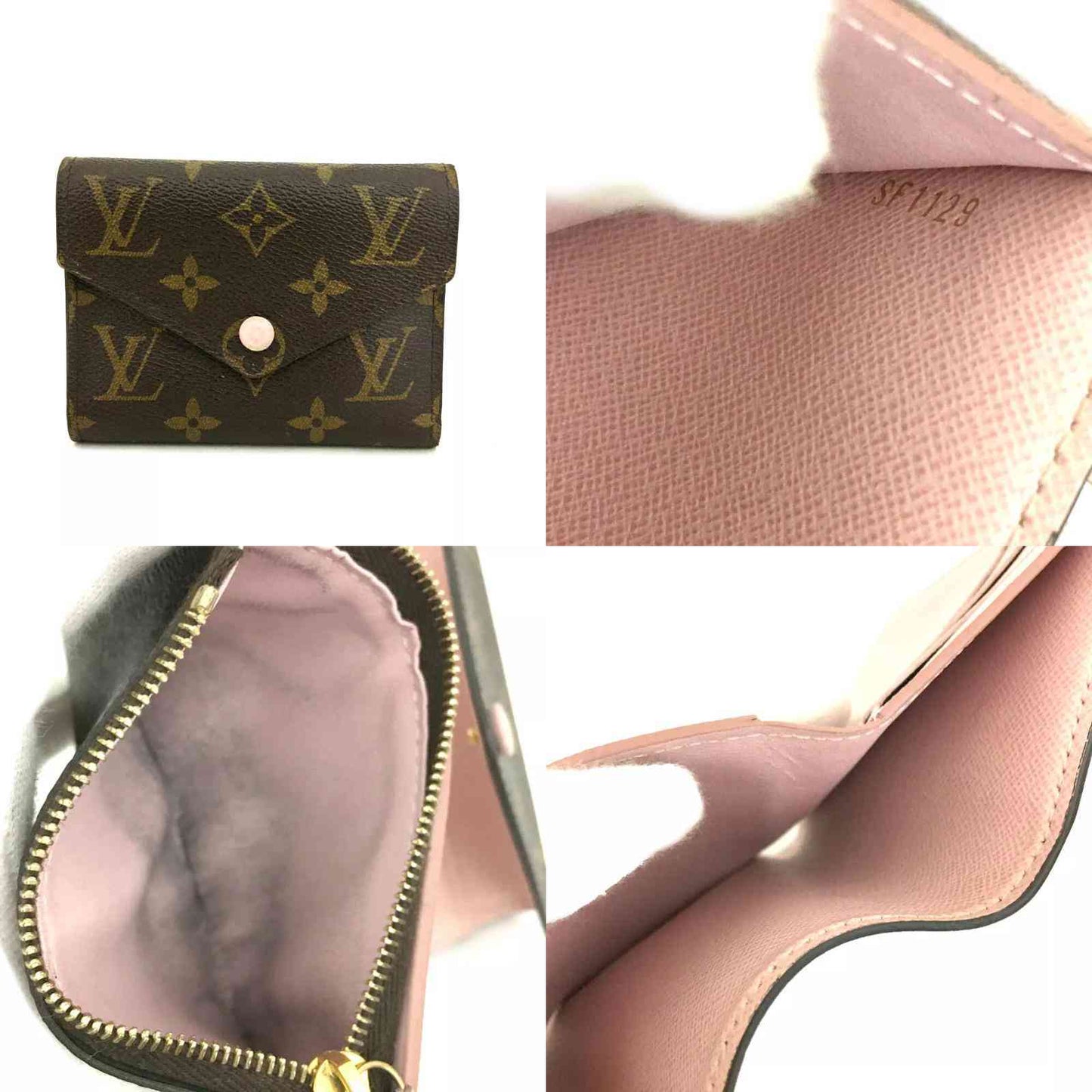 Louis Vuitton  Monogram Victorine Wallet Rose Ballerine SF1129