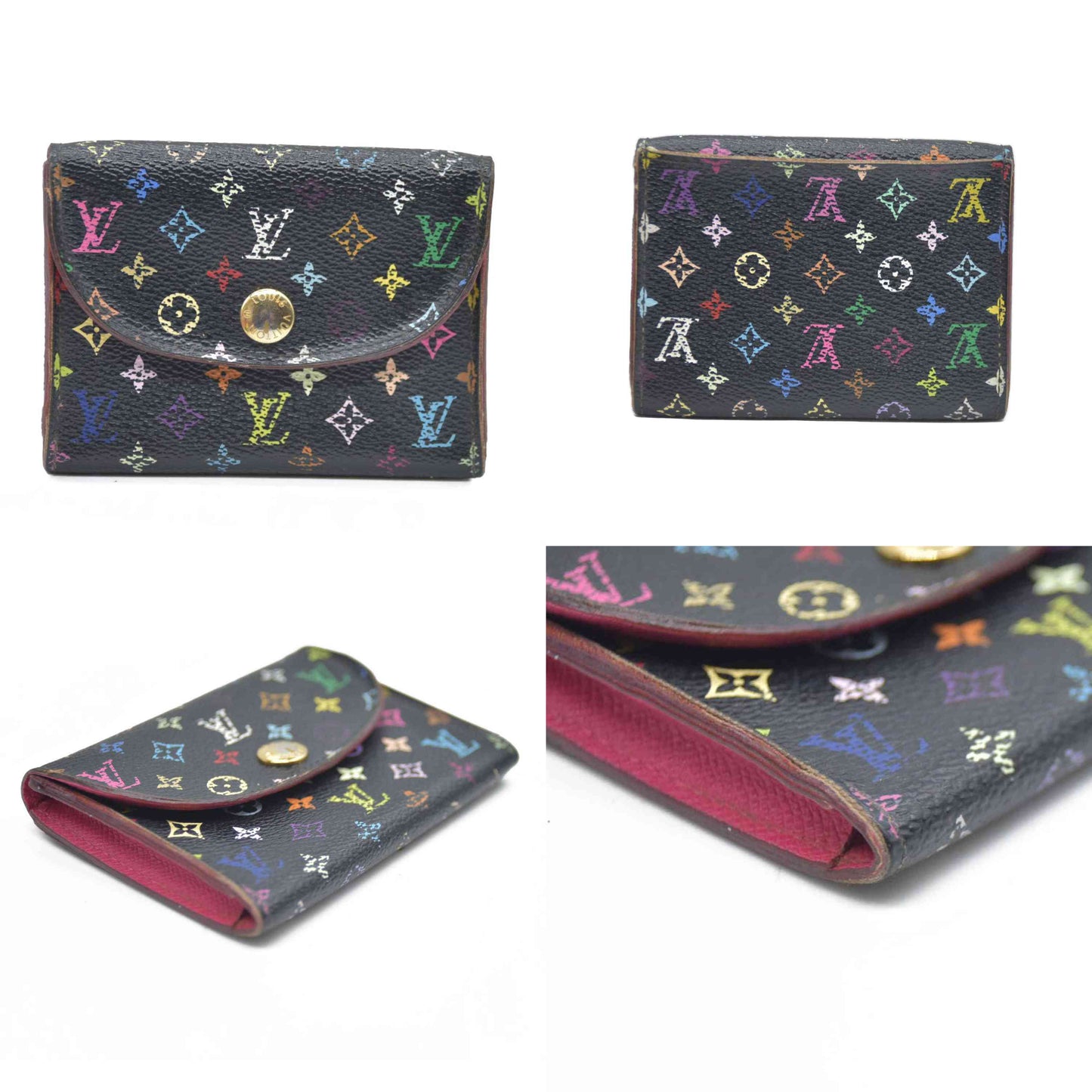 AUCTION $650 Louis Vuitton Monogram Muakami Enveloppe Cartes De Visite Card Case CA2163